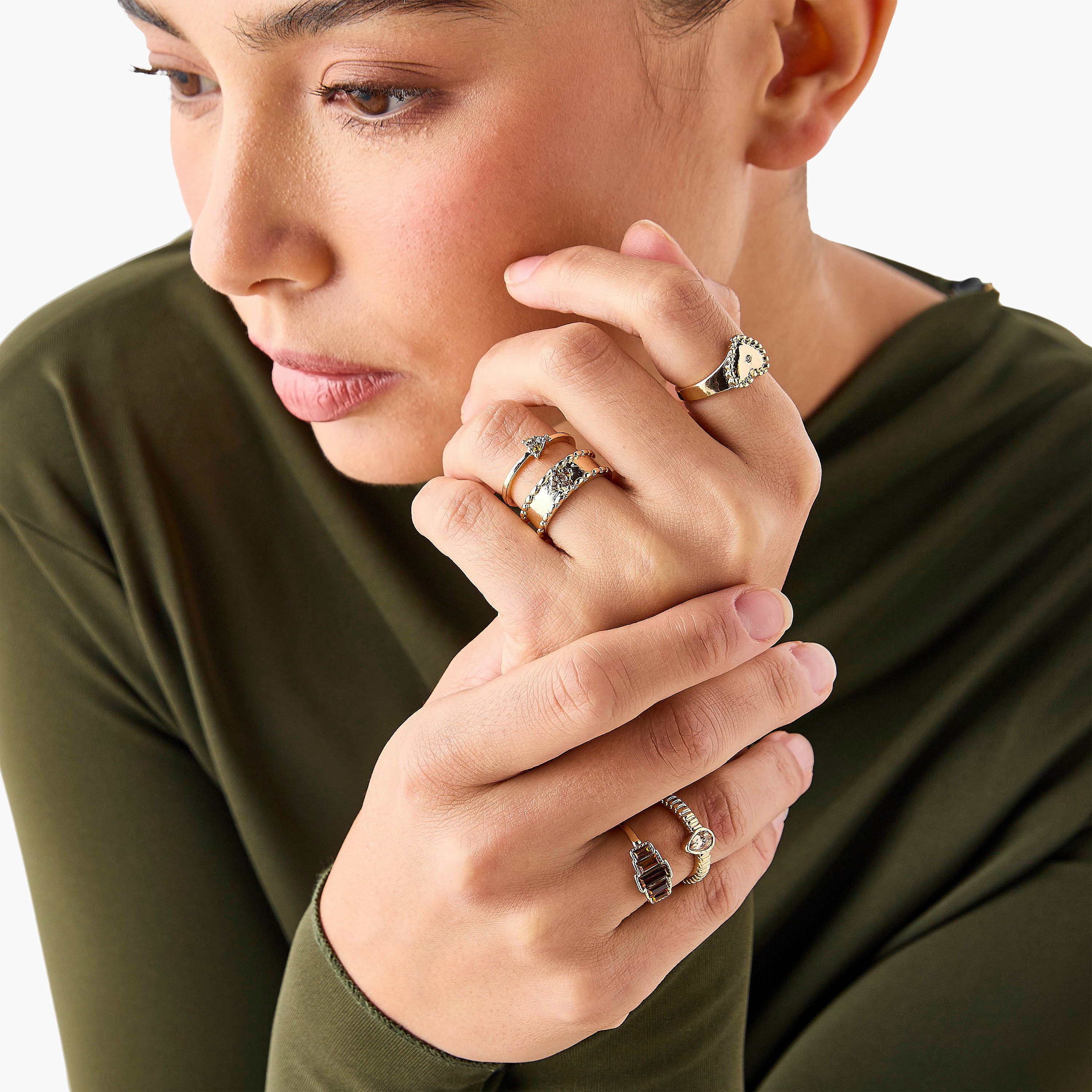 خواتم مزينة - طقم 6 قطع-women-watchesandjewellery-jewellery-rings-image-2