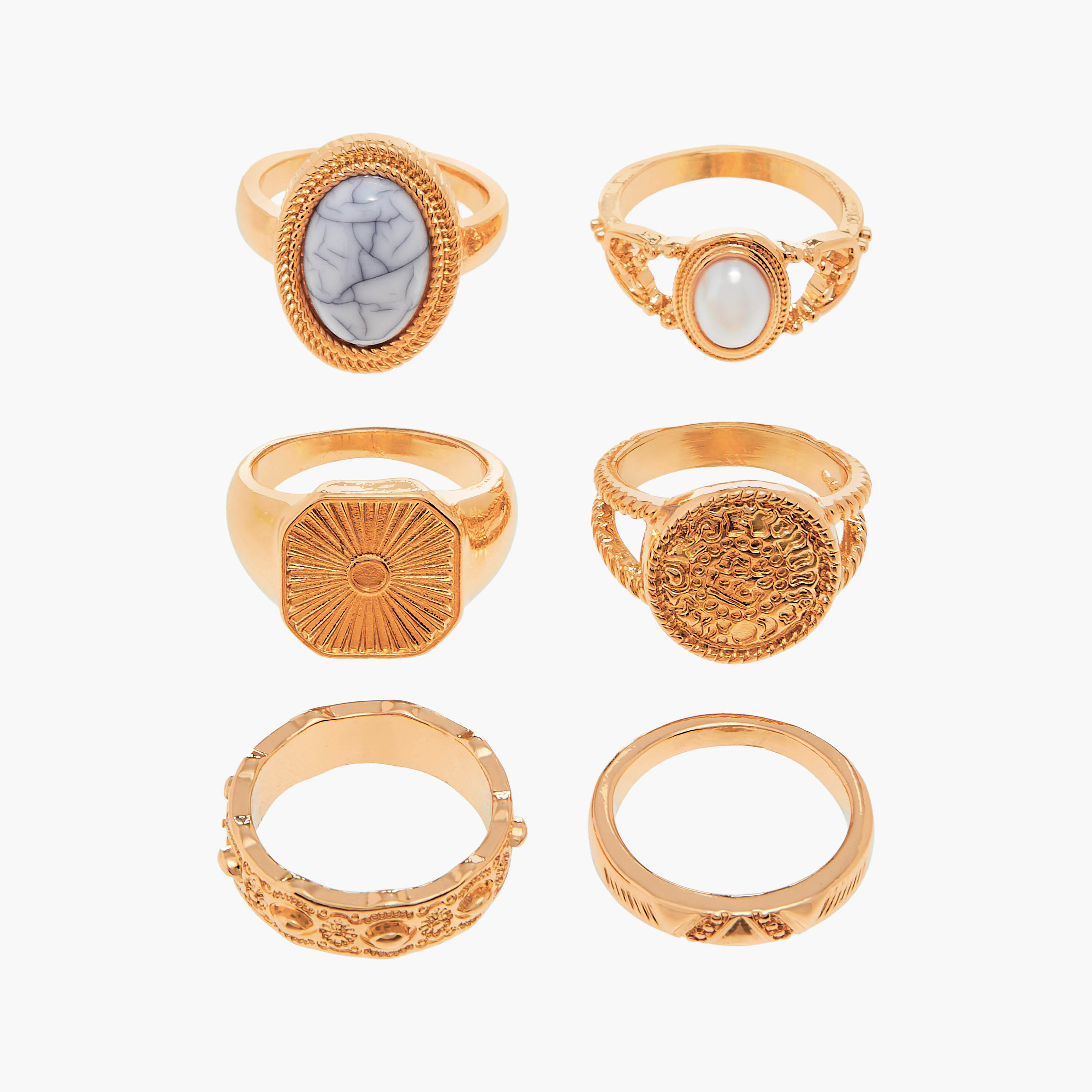 Set of 6 - Assorted Ring-women-watchesandjewellery-jewellery-rings-image-1