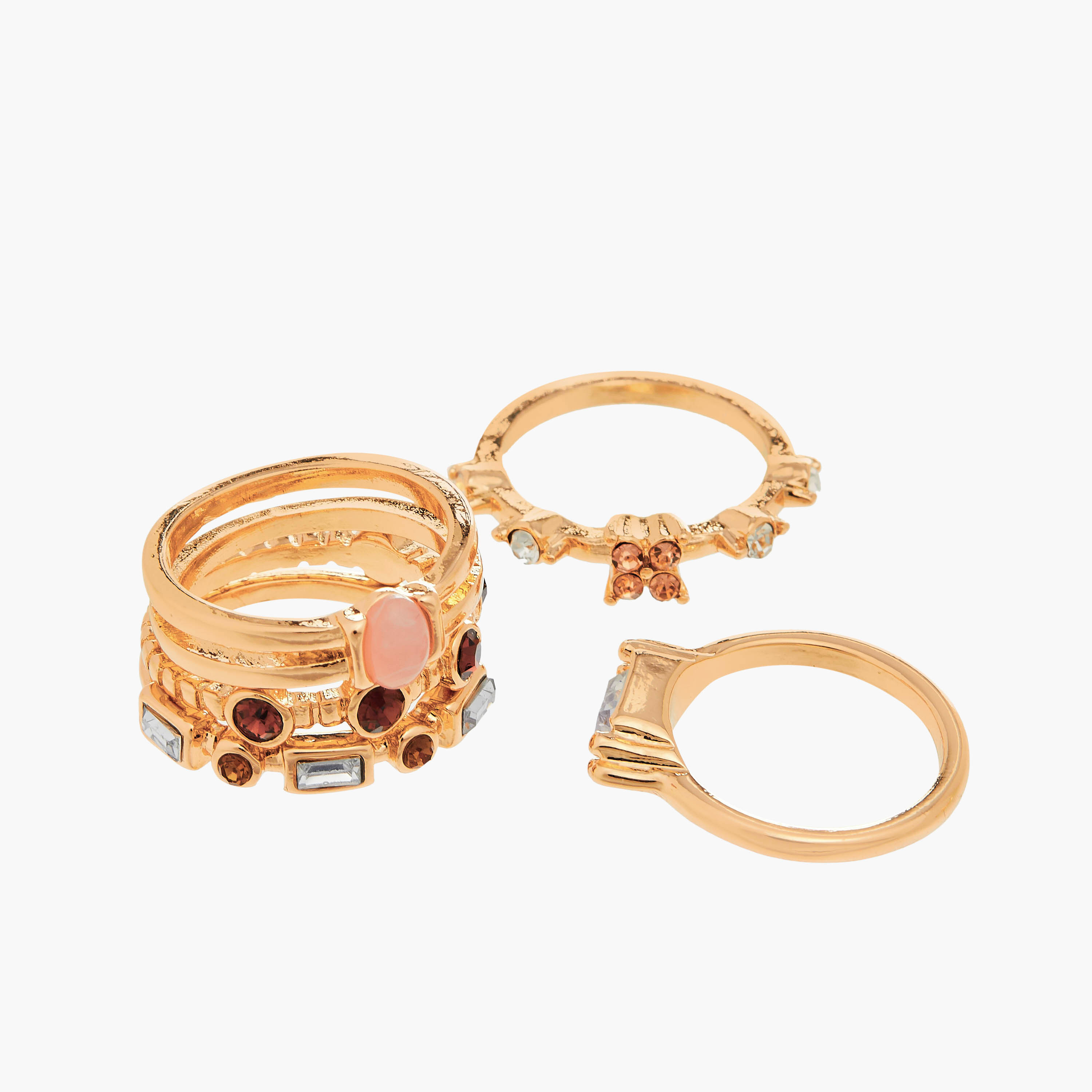 خواتم مزينة - طقم 8 قطع-women-watchesandjewellery-jewellery-rings-image-3