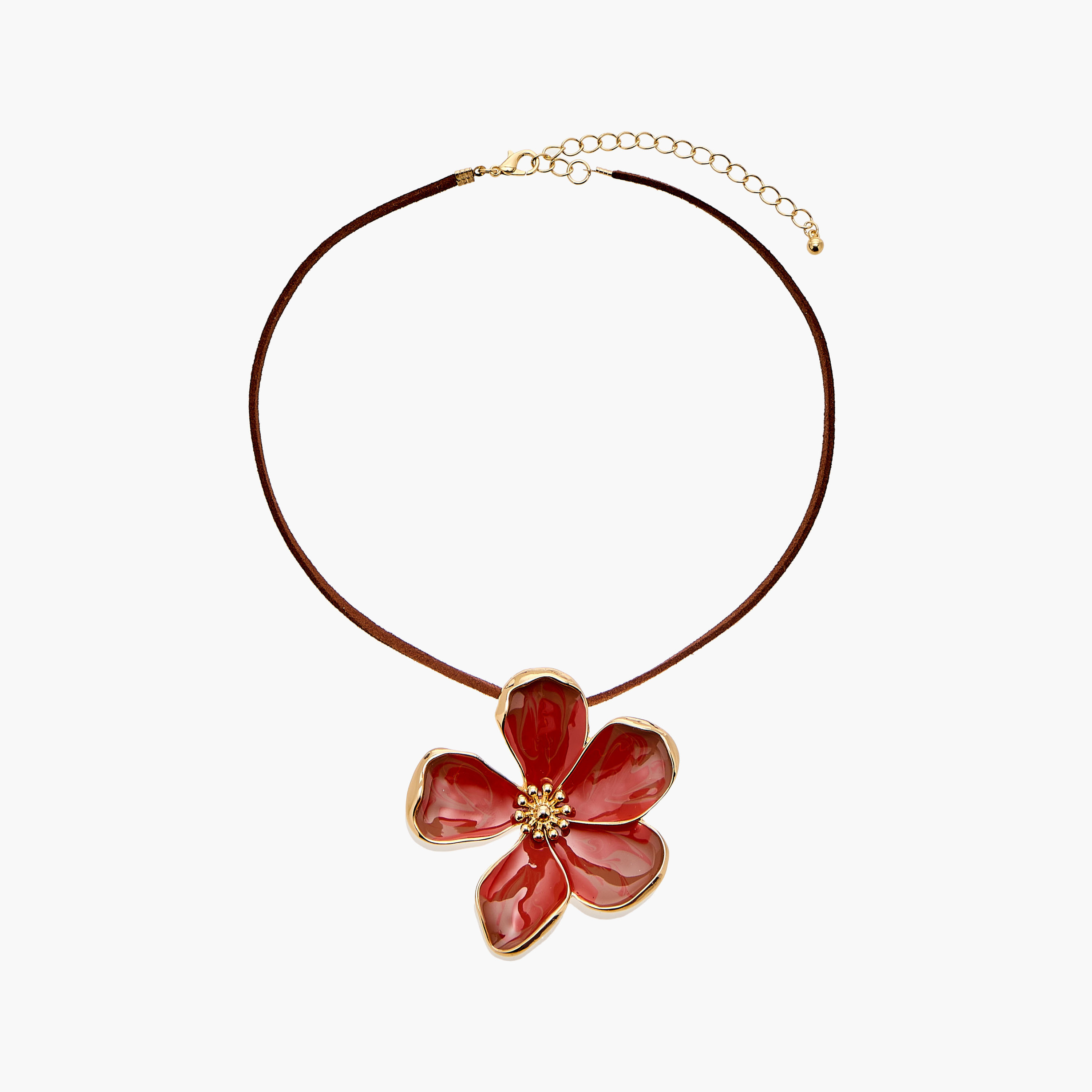 عقد بدلاية زهرية ومشبك إغلاق-women-watchesandjewellery-jewellery-necklacesandpendants-image-1