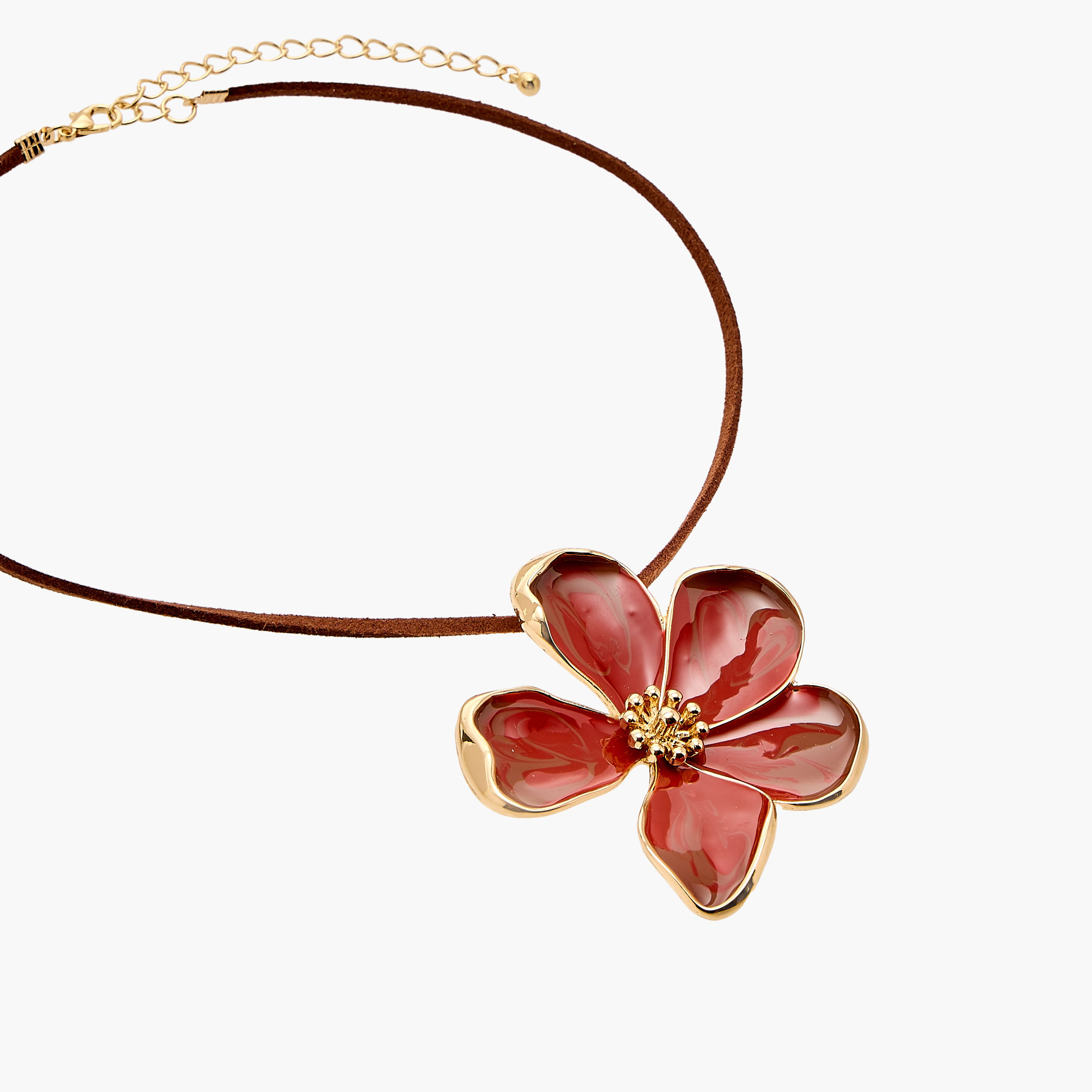 عقد بدلاية زهرية ومشبك إغلاق-women-watchesandjewellery-jewellery-necklacesandpendants-image-3