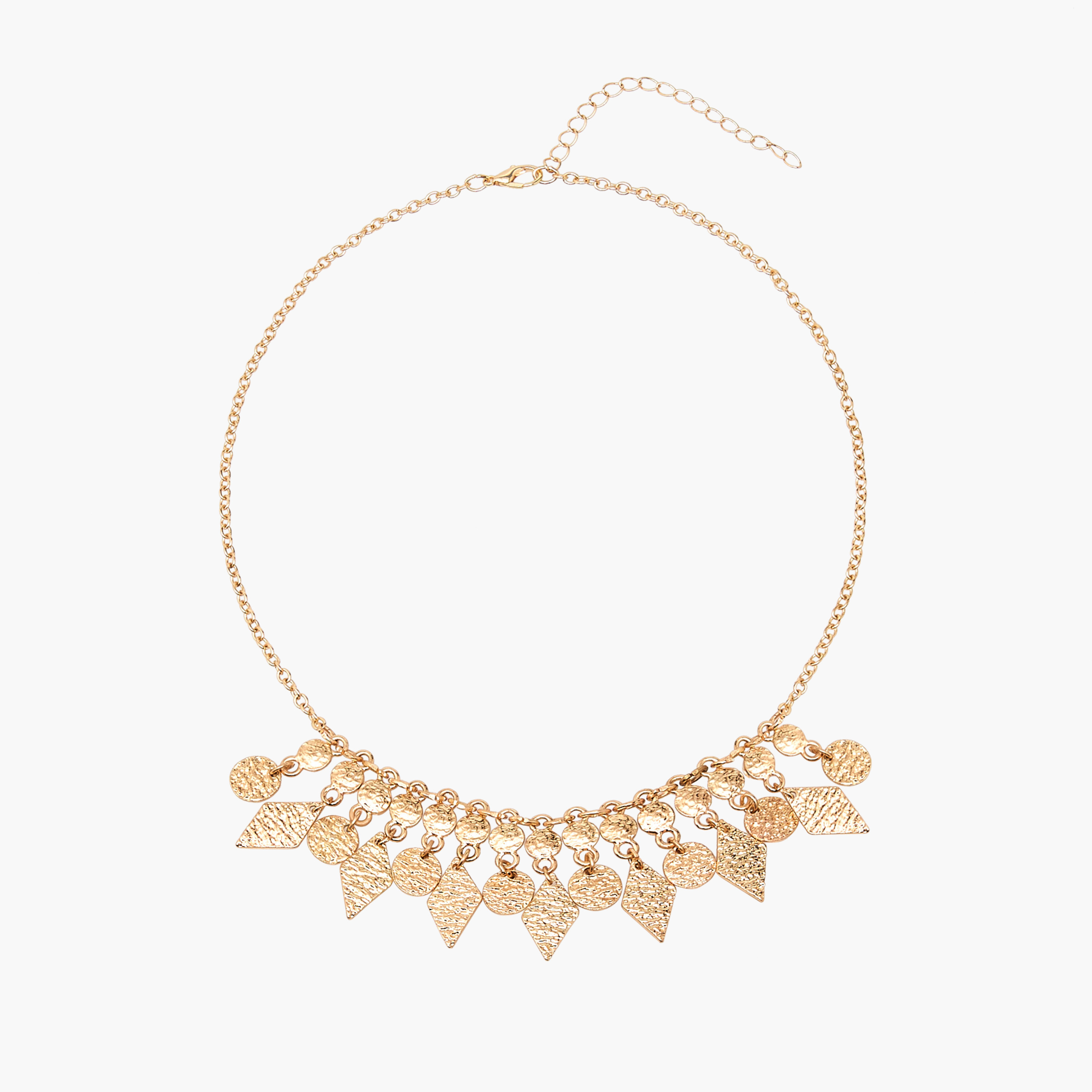 Metallic Necklace with Lobster Clasp Closure-women-watchesandjewellery-jewellery-necklacesandpendants-image-1