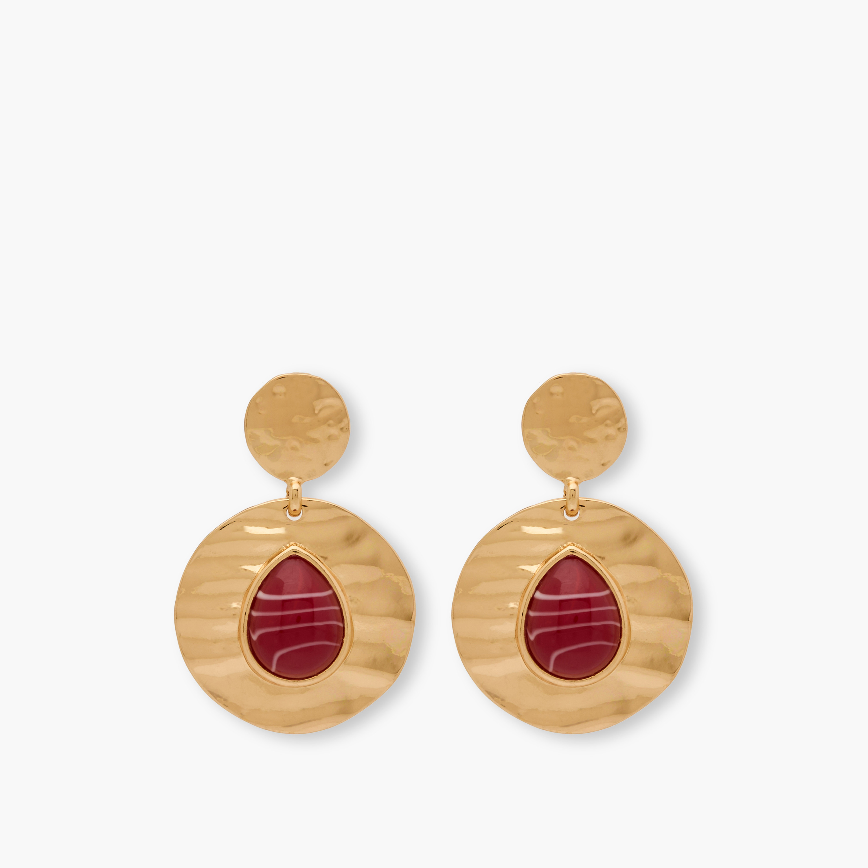Resin Detail Drop Earrings with Pushback Closure-women-watchesandjewellery-jewellery-earrings-image-1