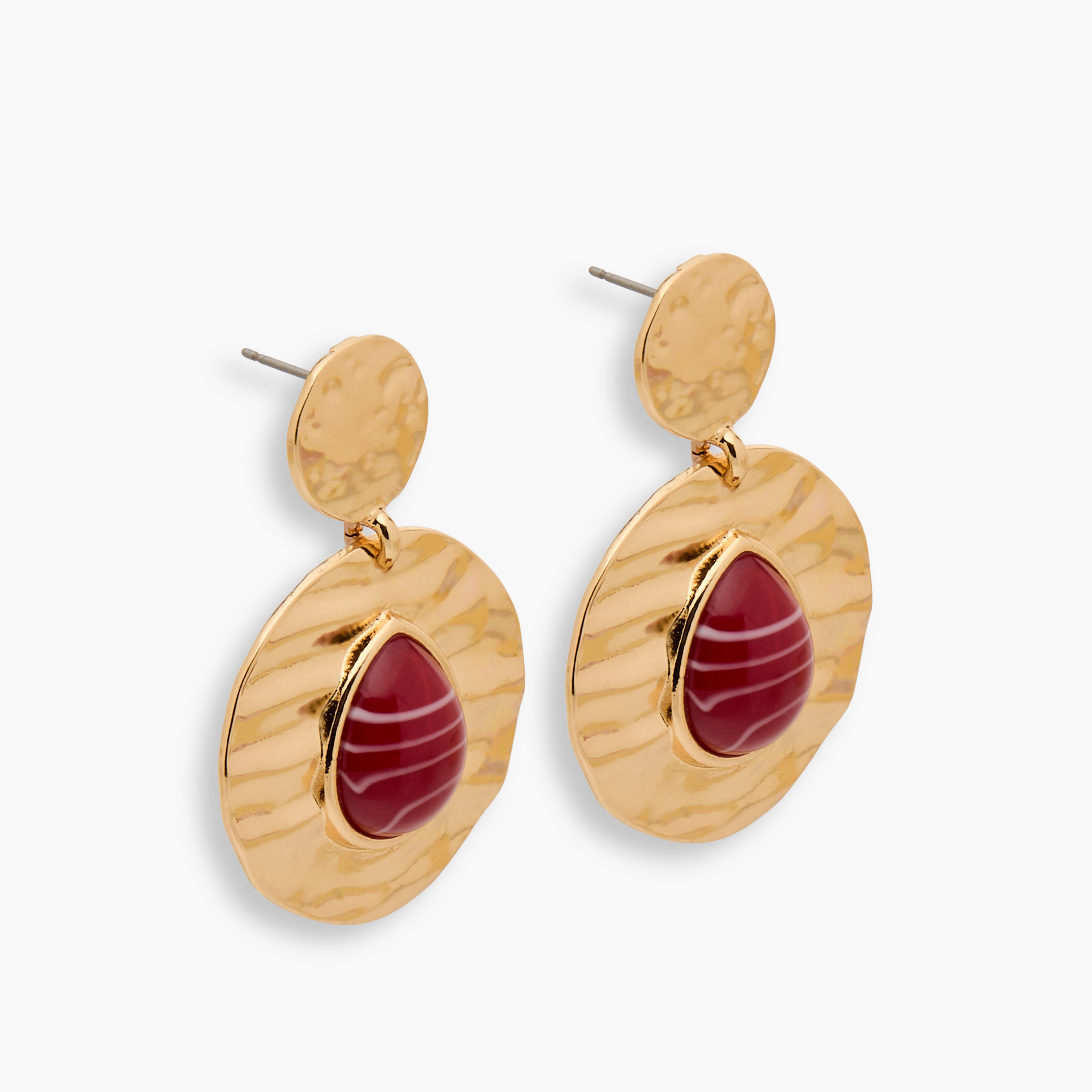 Resin Detail Drop Earrings with Pushback Closure-women-watchesandjewellery-jewellery-earrings-image-3