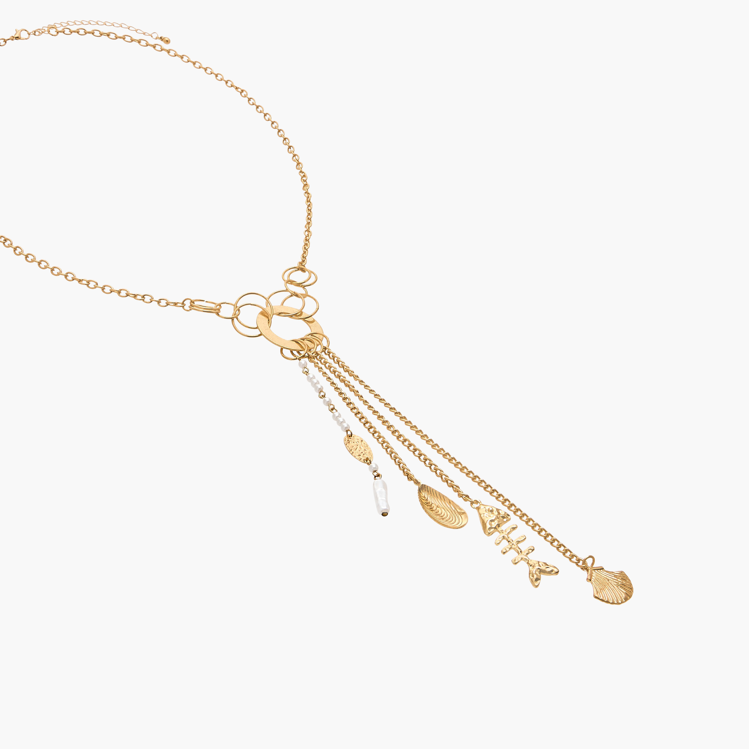 Tassled Charm Necklace with Lobster Clasp Closure-women-watchesandjewellery-jewellery-necklacesandpendants-image-3
