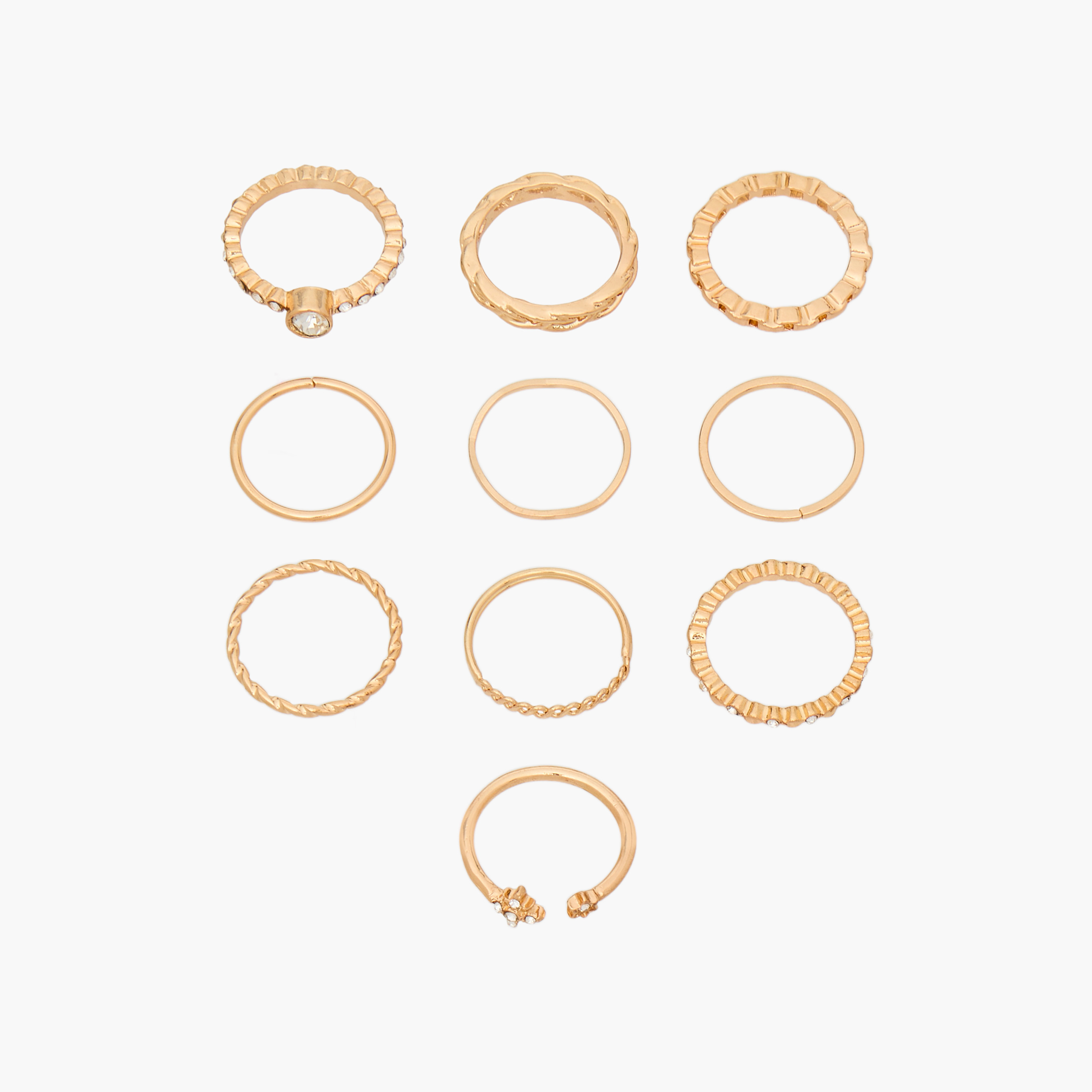 مجموعة خواتم متنوعة 10 قطع-women-watchesandjewellery-jewellery-rings-image-1