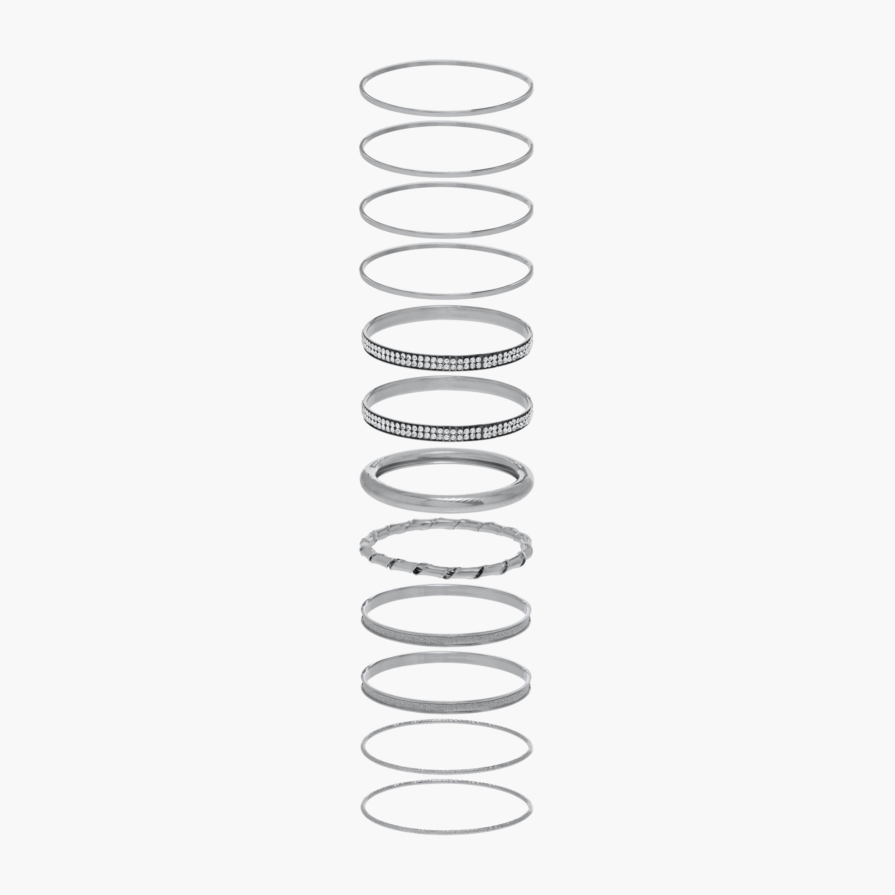 Set of 12 - Metallic Bangle-women-watchesandjewellery-jewellery-banglesandbracelets-image-1
