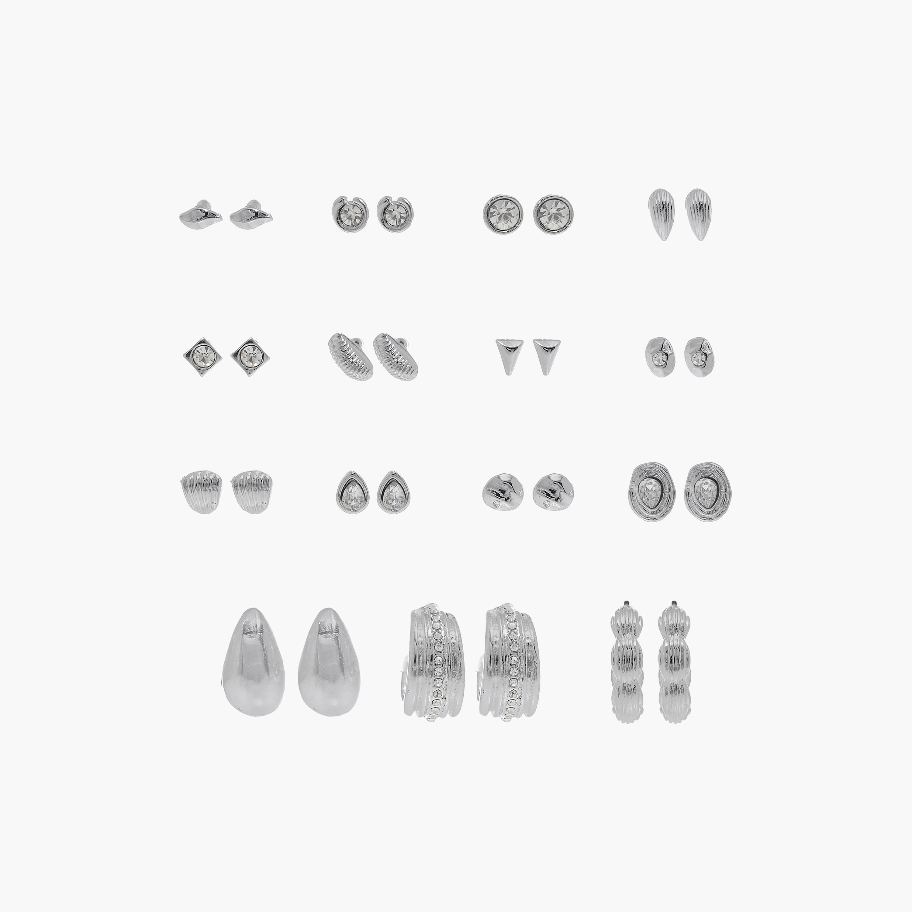 Set of 15 - Assorted Earrings with Pushback Closure-women-watchesandjewellery-jewellery-earrings-image-1