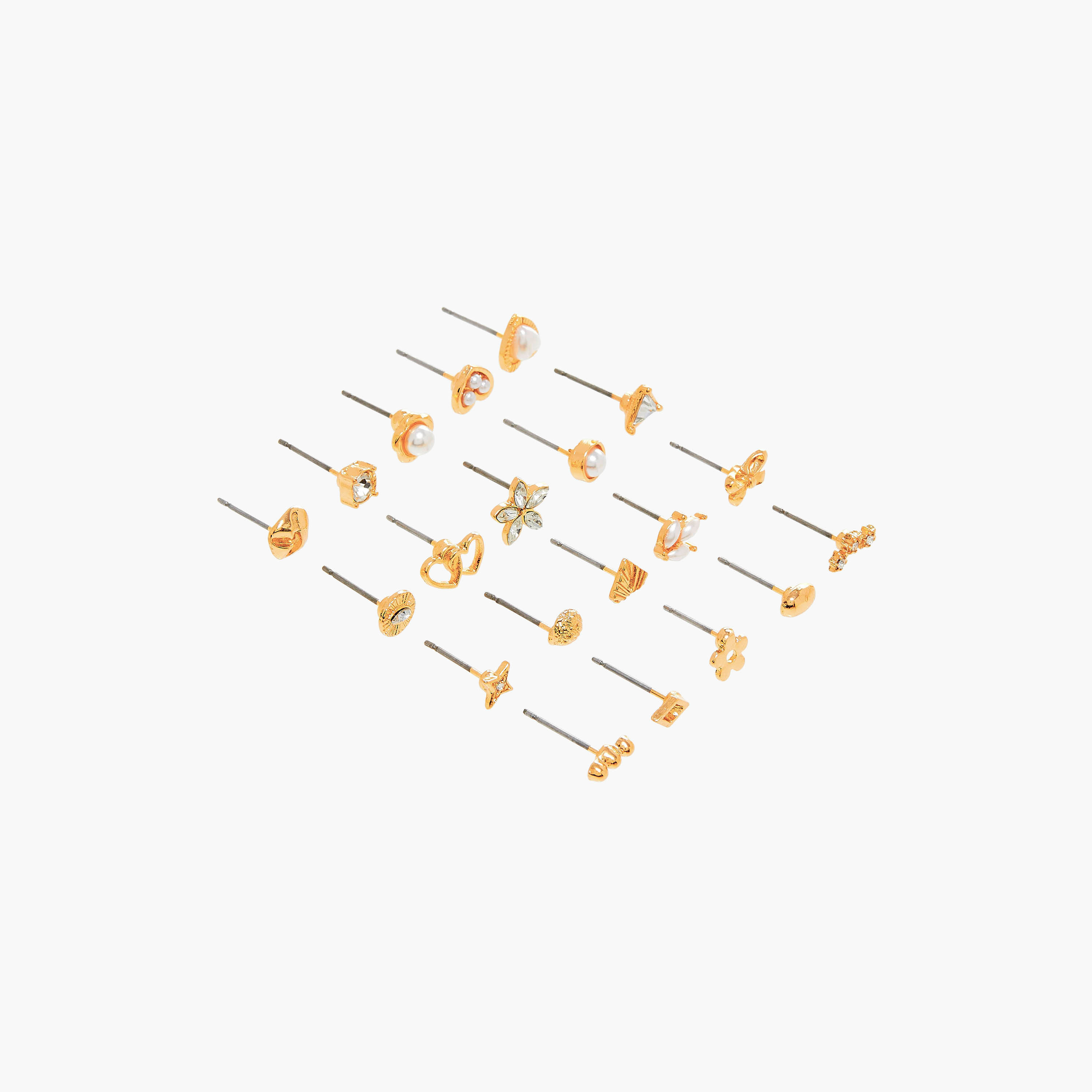 Set of 20 - Embellished Stud Earrings with Pushback Closure-women-watchesandjewellery-jewellery-earrings-image-3