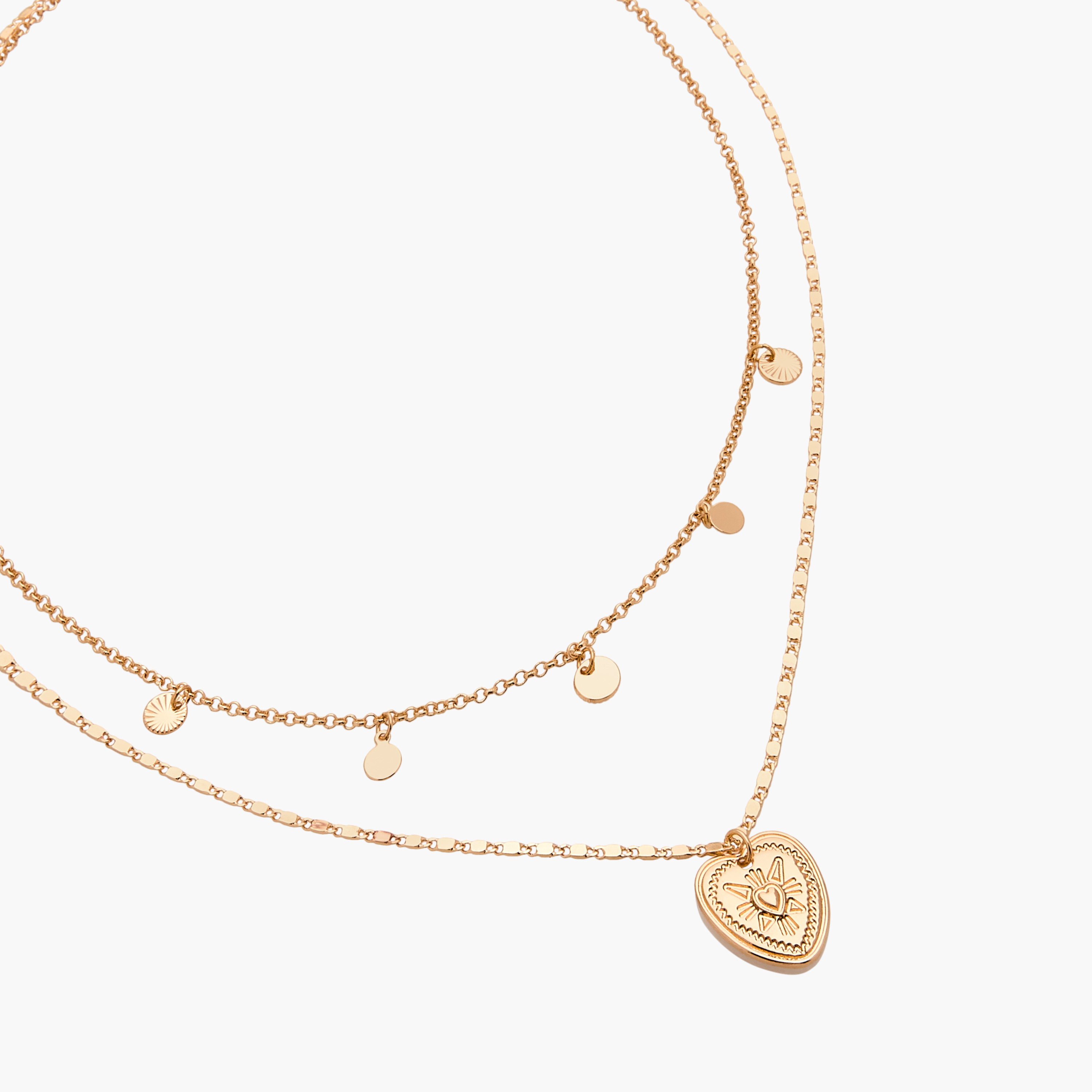 Layered Pendant Necklace with Lobster Clasp Closure-women-watchesandjewellery-jewellery-necklacesandpendants-image-3