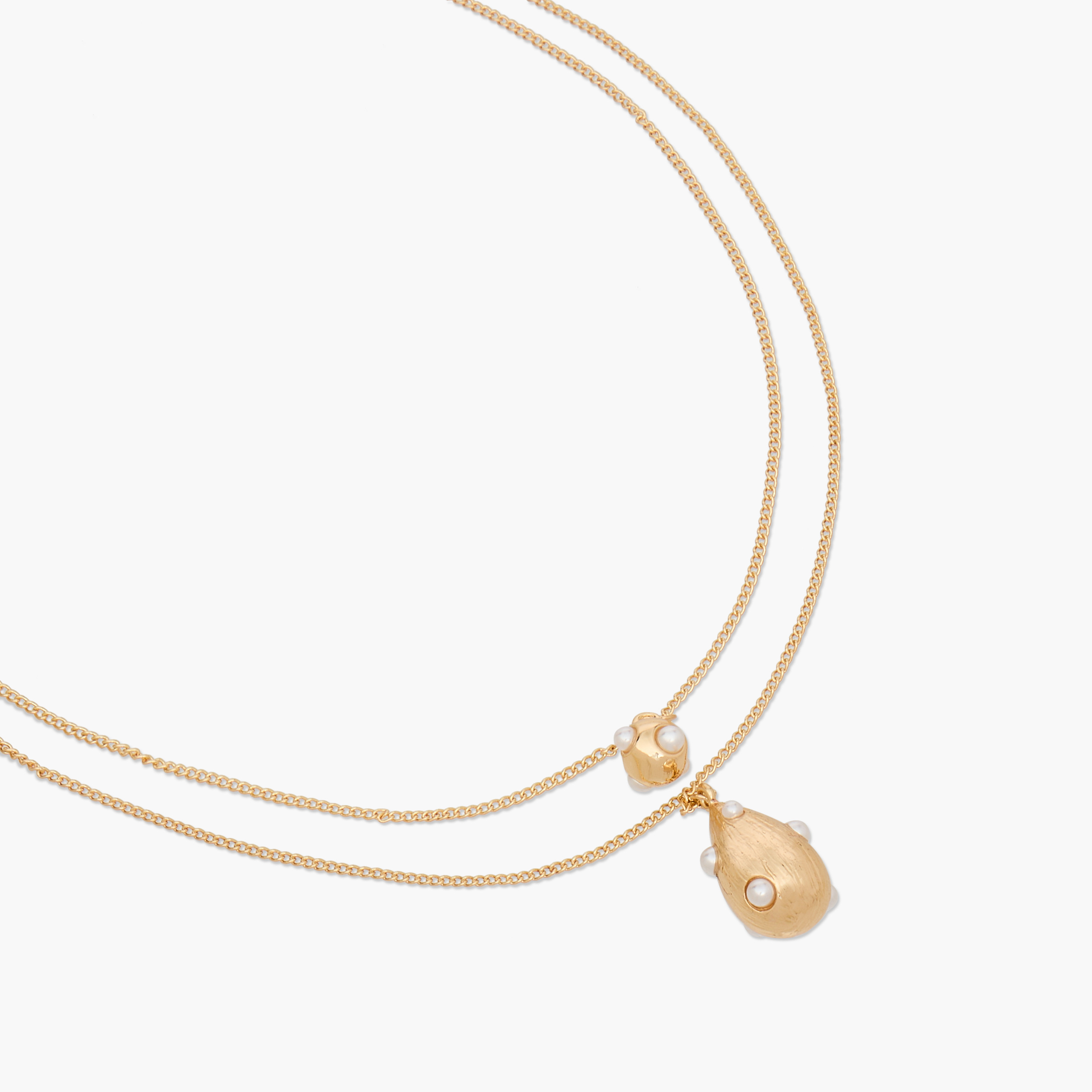 Pearl Embellished Pendant Layered Necklace with Lobster Clasp Closure-women-watchesandjewellery-jewellery-necklacesandpendants-image-3