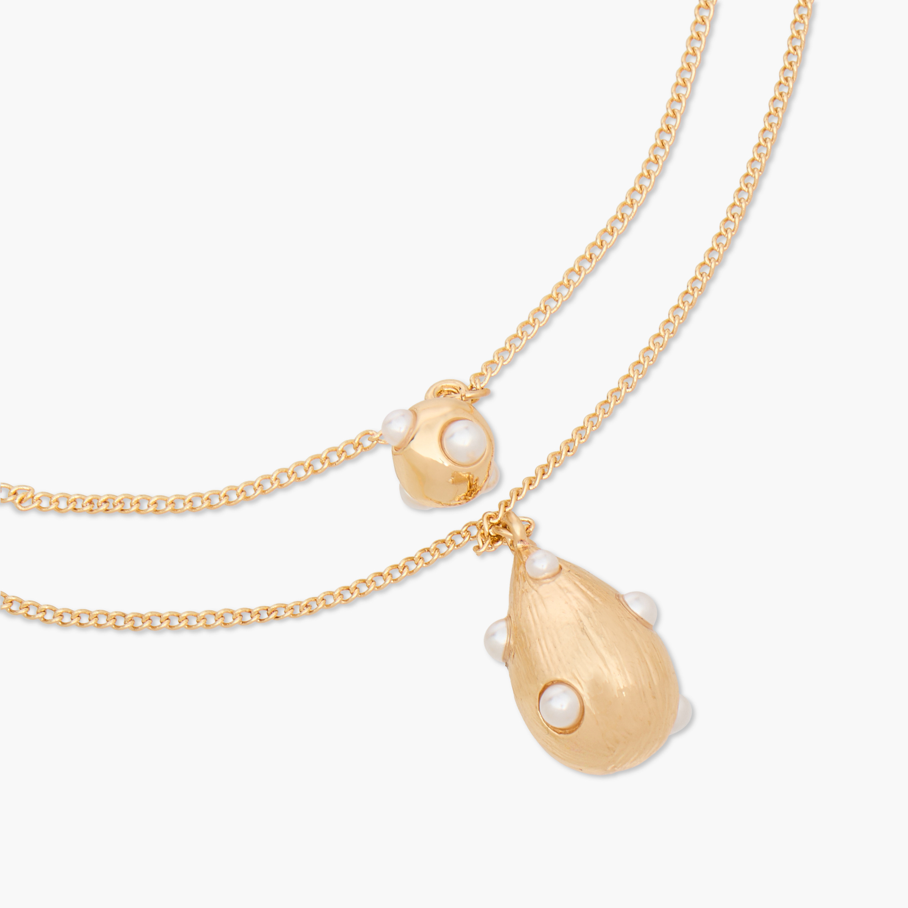 Pearl Embellished Pendant Layered Necklace with Lobster Clasp Closure-women-watchesandjewellery-jewellery-necklacesandpendants-image-5