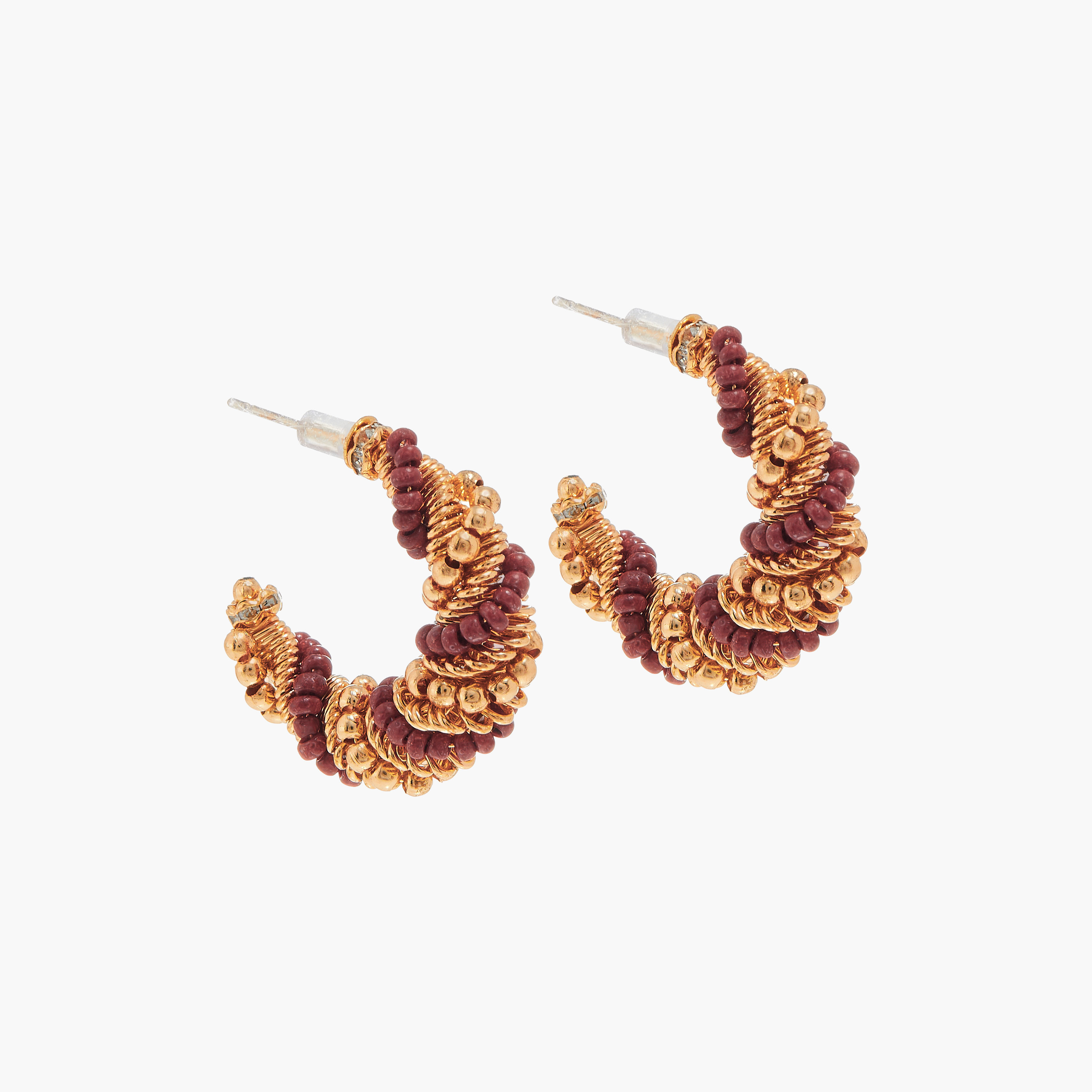 Set of 2 - Assorted Half Hoop Earrings with Pushback Closure-women-watchesandjewellery-jewellery-earrings-image-3
