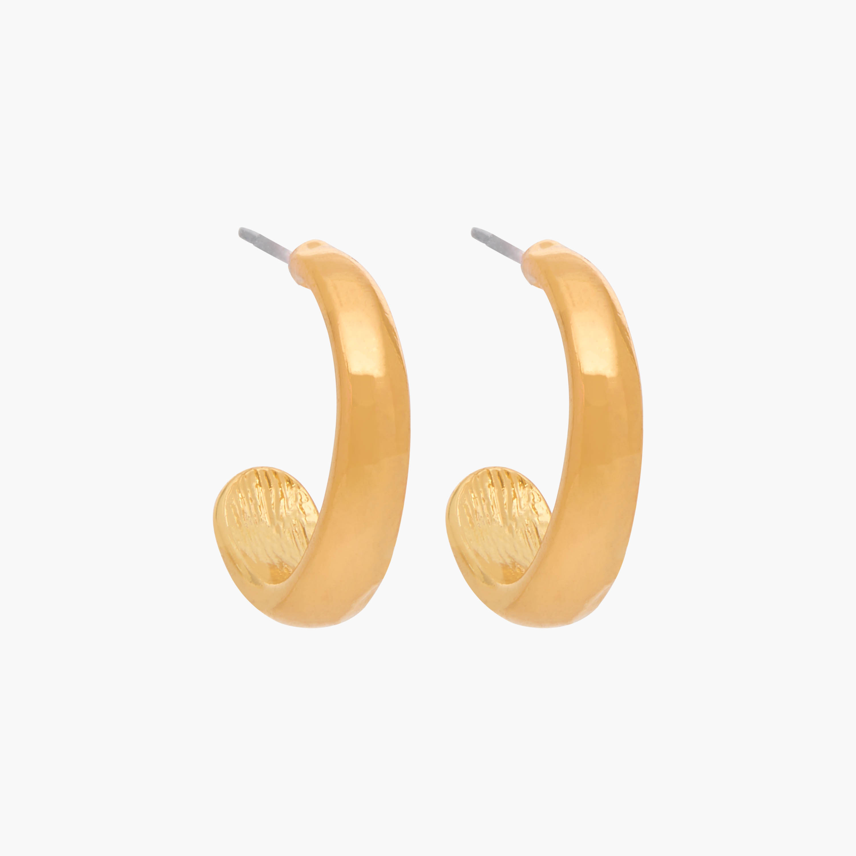Set of 2 - Metallic Hoop Earrings with Pushback Closure-women-watchesandjewellery-jewellery-earrings-image-3