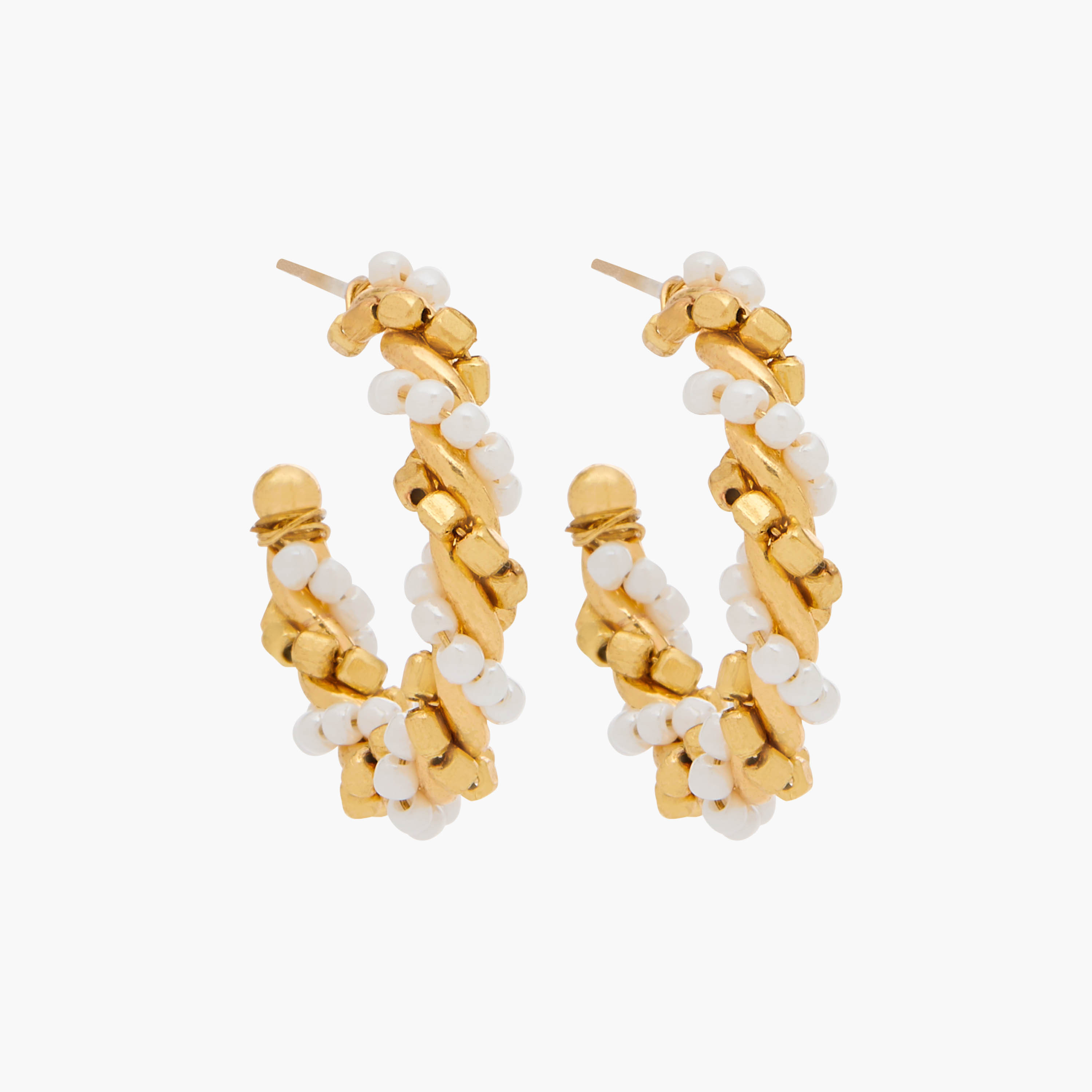 Set of 2 - Metallic Hoop Earrings with Pushback Closure-women-watchesandjewellery-jewellery-earrings-image-4