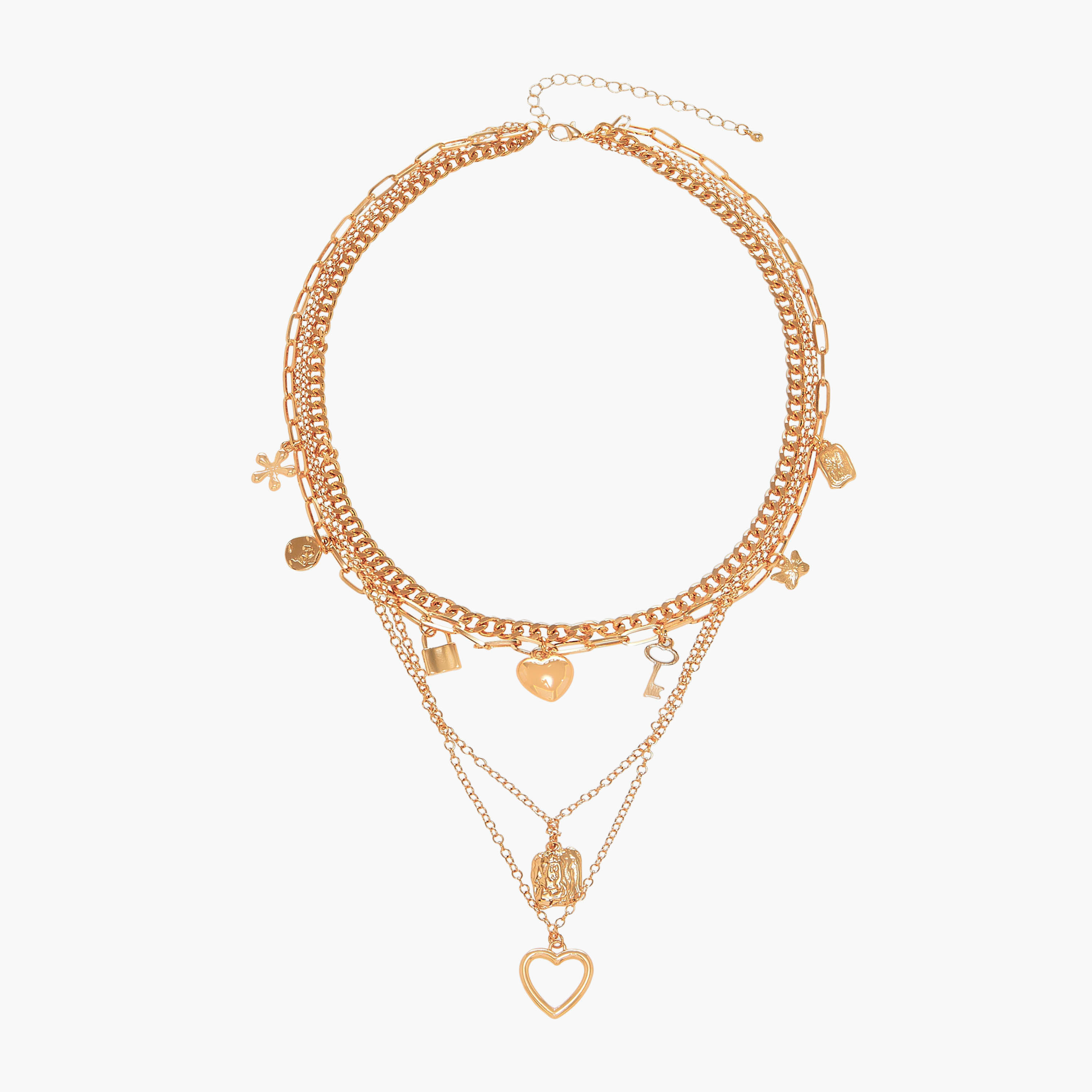 عقد متعدد الطبقات بمشبك إغلاق-women-watchesandjewellery-jewellery-necklacesandpendants-image-1
