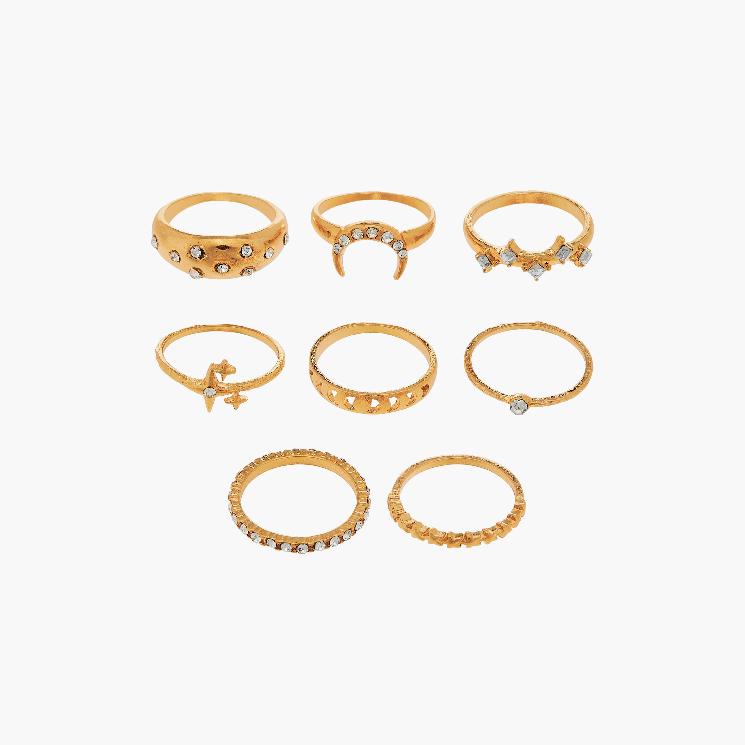 خواتم متنوعة - طقم 8 قطع-women-watchesandjewellery-jewellery-rings-image-1
