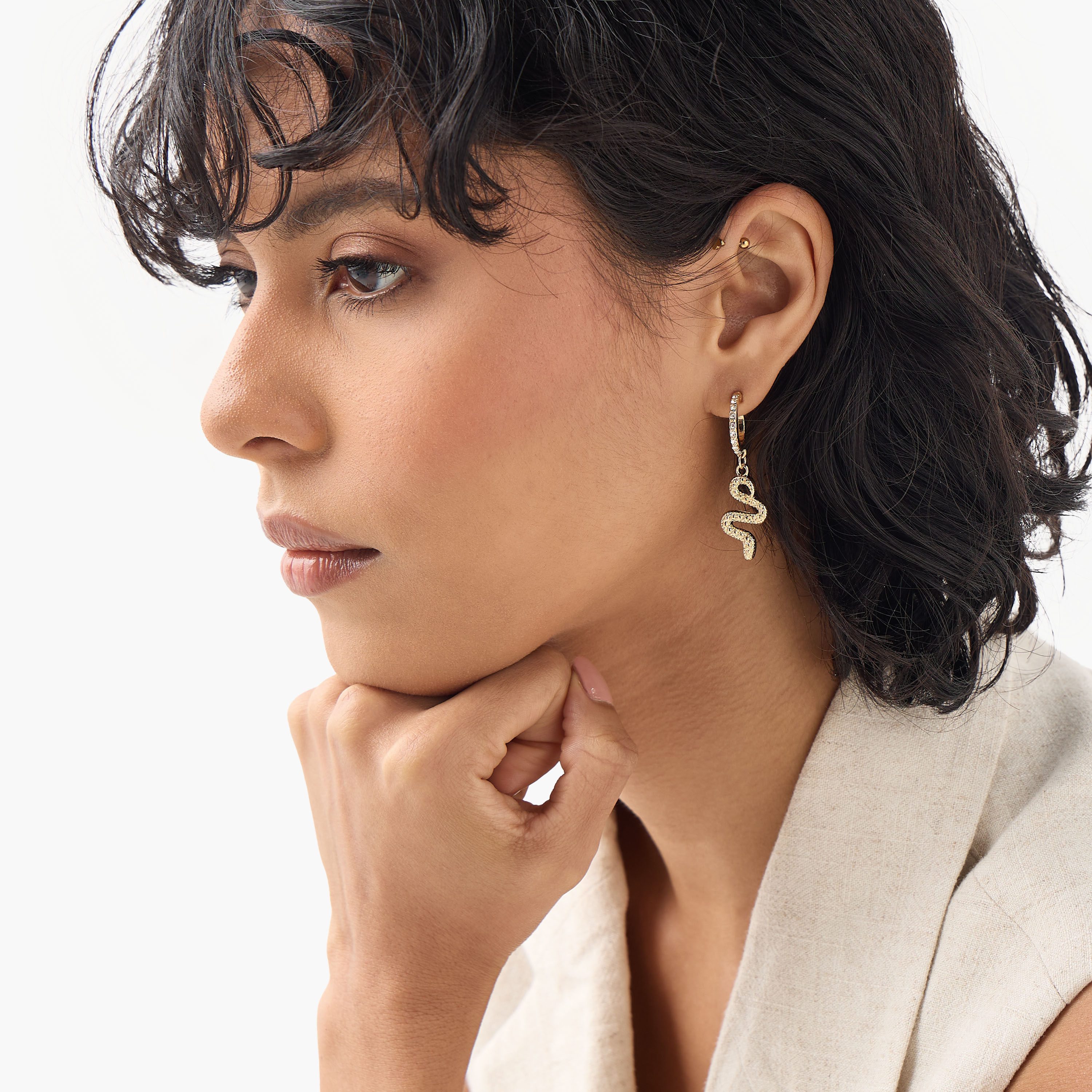 حلقان ميتاليك متنوعة - طقم 9 أزواج-women-watchesandjewellery-jewellery-earrings-image-2
