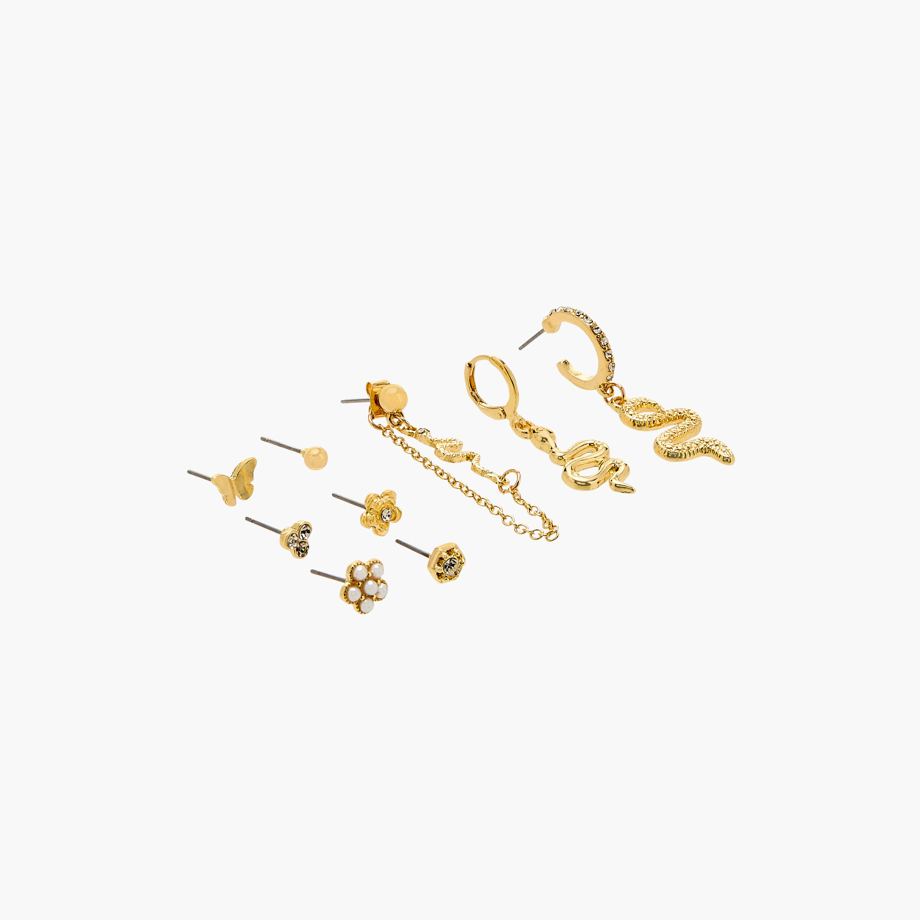حلقان ميتاليك متنوعة - طقم 9 أزواج-women-watchesandjewellery-jewellery-earrings-image-4