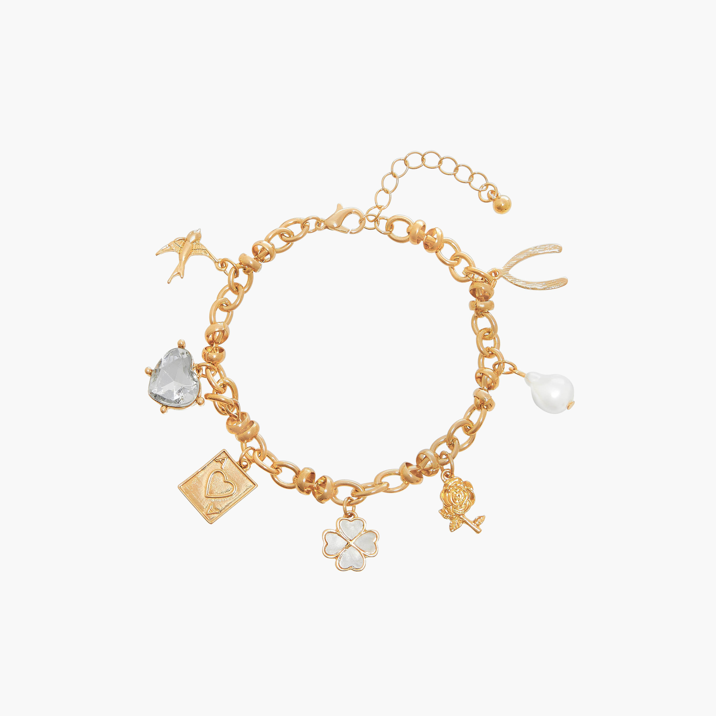 أسورة سلسلة بمشبك إغلاق ودلايات-women-watchesandjewellery-jewellery-banglesandbracelets-image-3