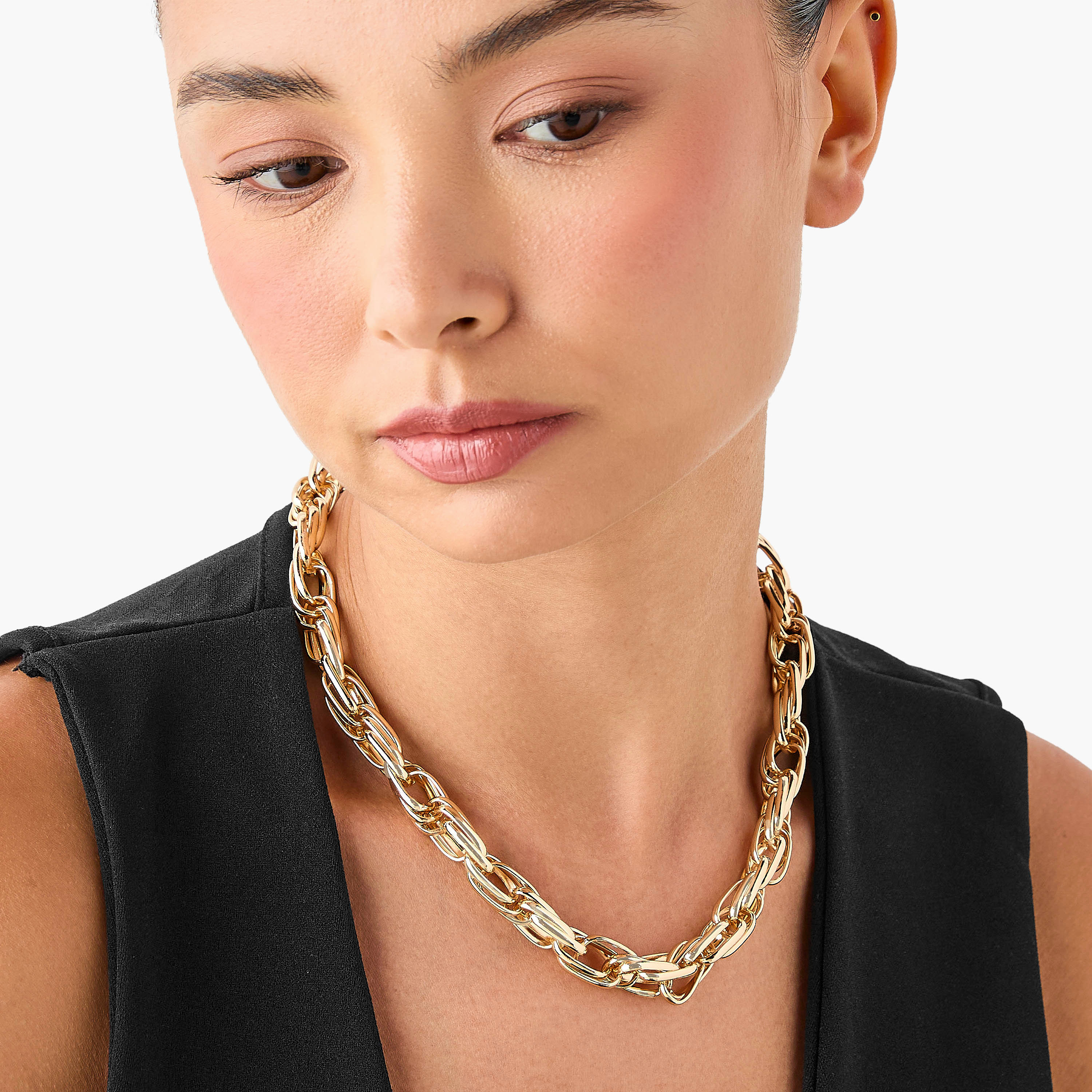عقد سلسلة عريض بمشبك إغلاق-women-watchesandjewellery-jewellery-necklacesandpendants-image-2