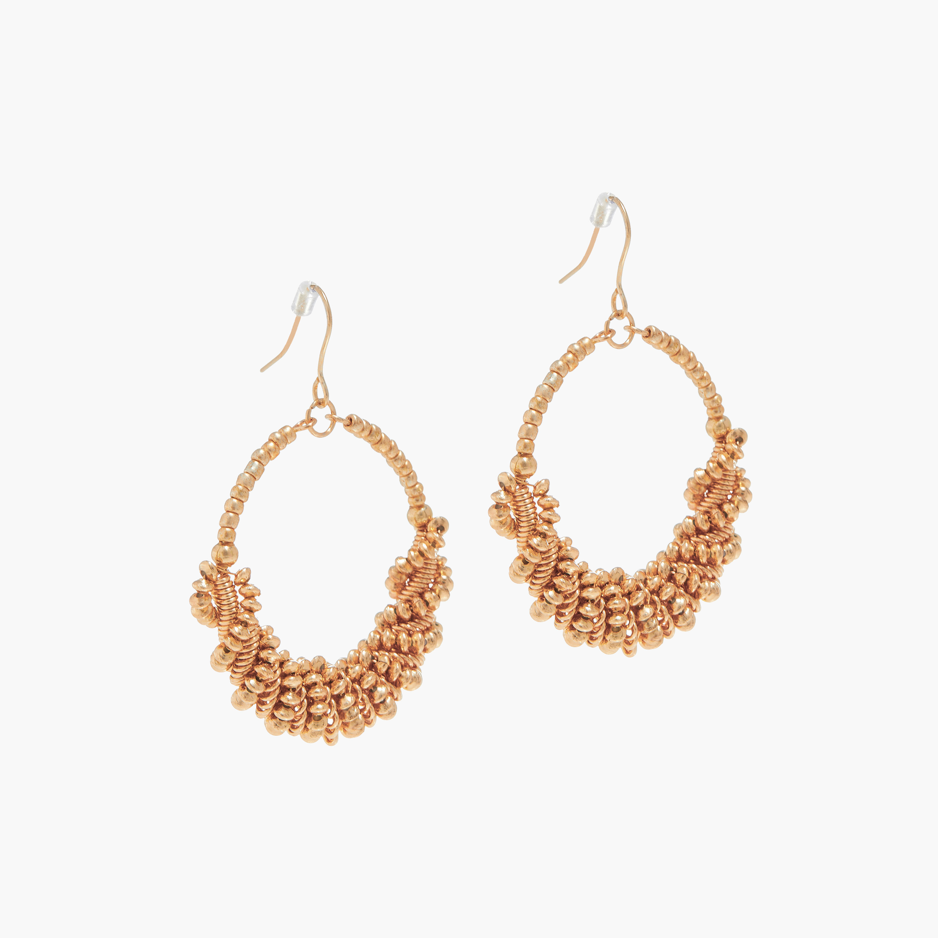 حلقان متدلية مزينة بالخرز مع مكبس إغلاق خلفي-women-watchesandjewellery-jewellery-earrings-image-3