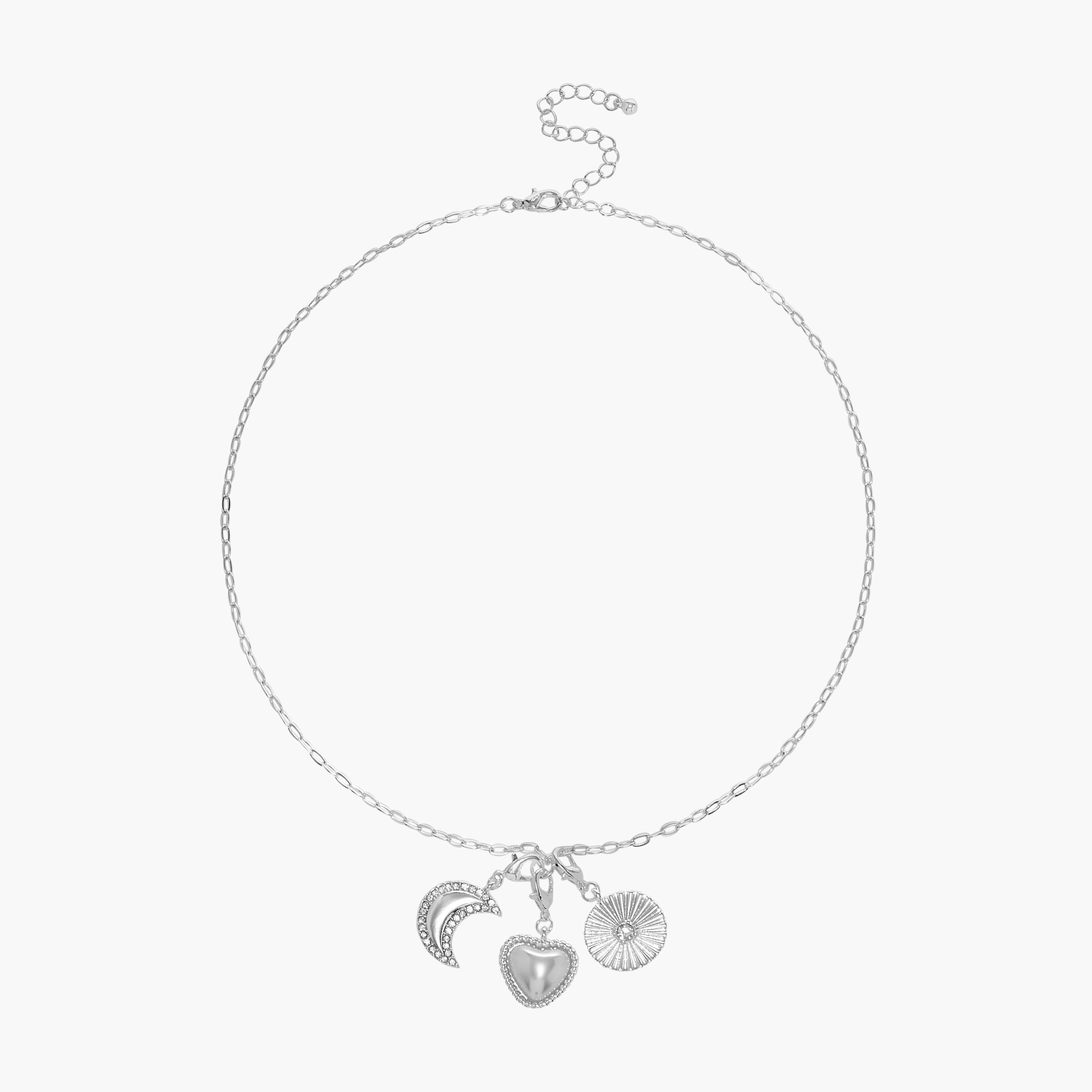 Metallic Chain Pendant Necklace with Charms-women-watchesandjewellery-jewellery-necklacesandpendants-image-1