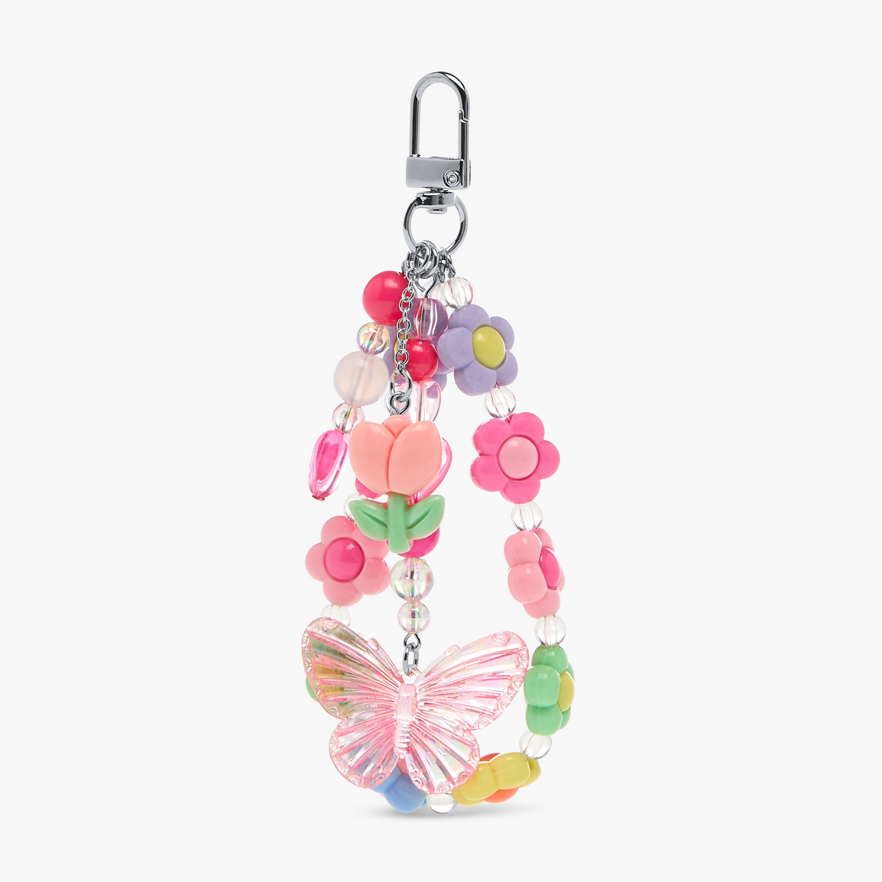 Gloo Floral Bead Detail Bag Charm with Lobster Hook-women-clothingaccessories-novelties-image-1