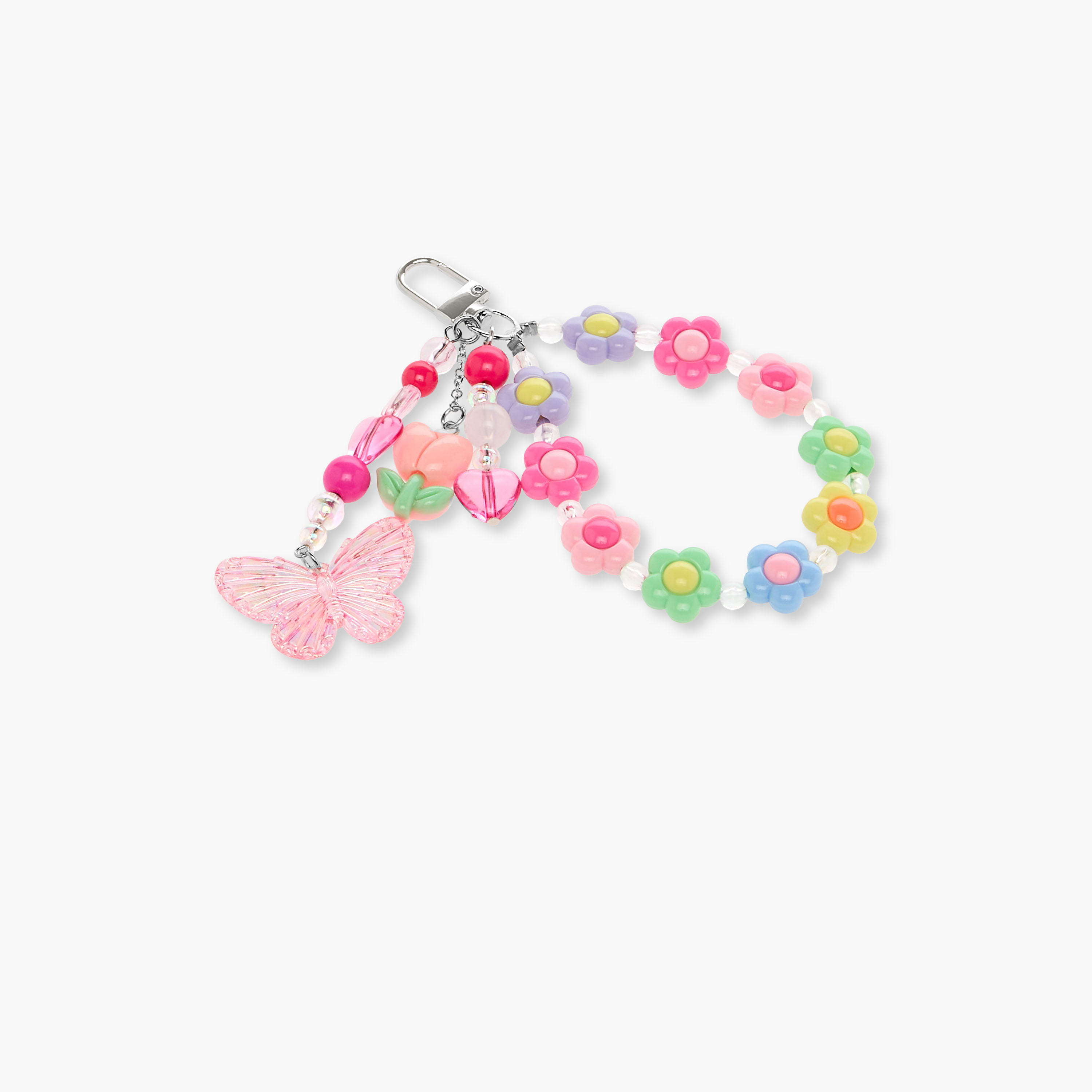 Gloo Floral Bead Detail Bag Charm with Lobster Hook-women-clothingaccessories-novelties-image-2