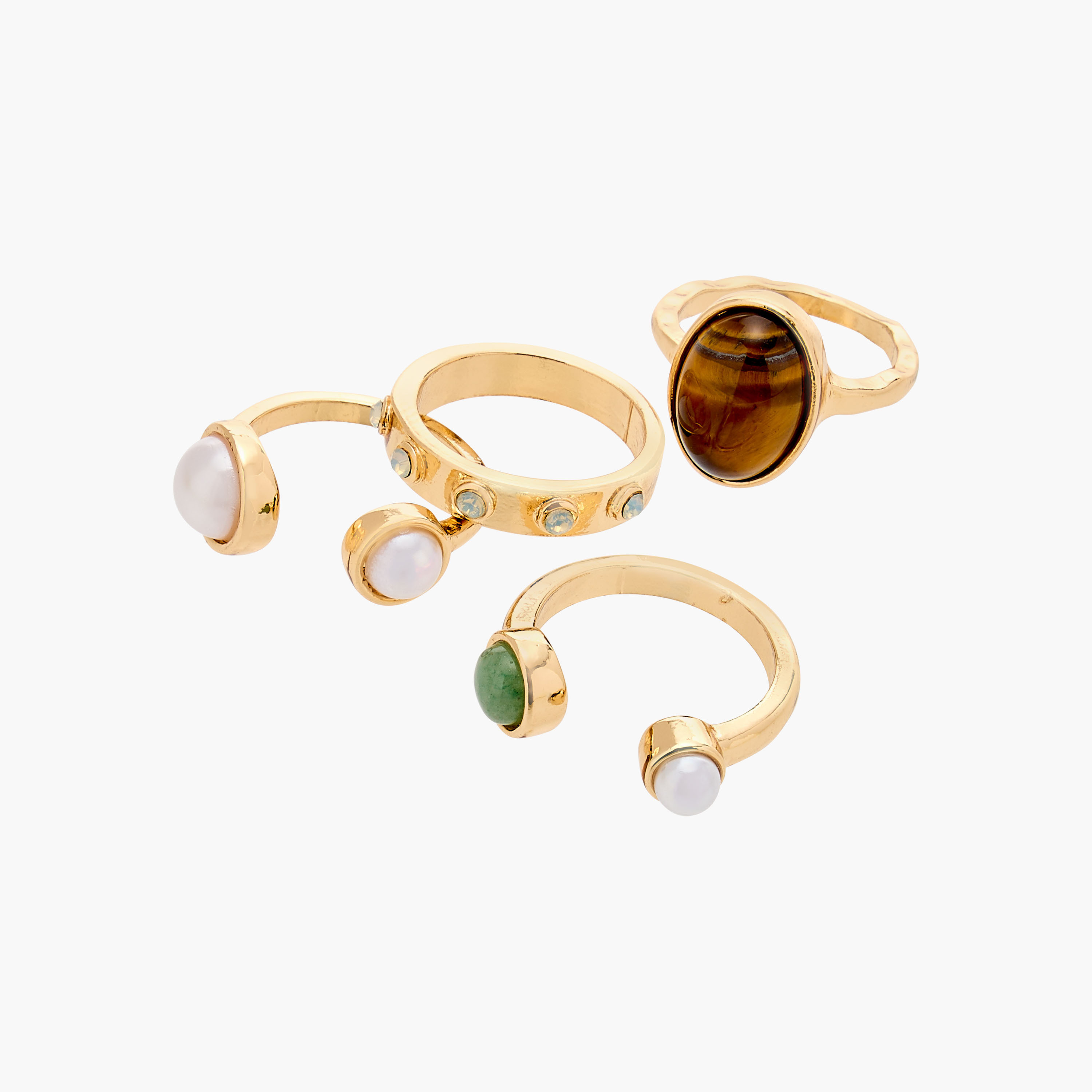 Set of 4 - Embellished Ring-women-watchesandjewellery-jewellery-rings-image-3