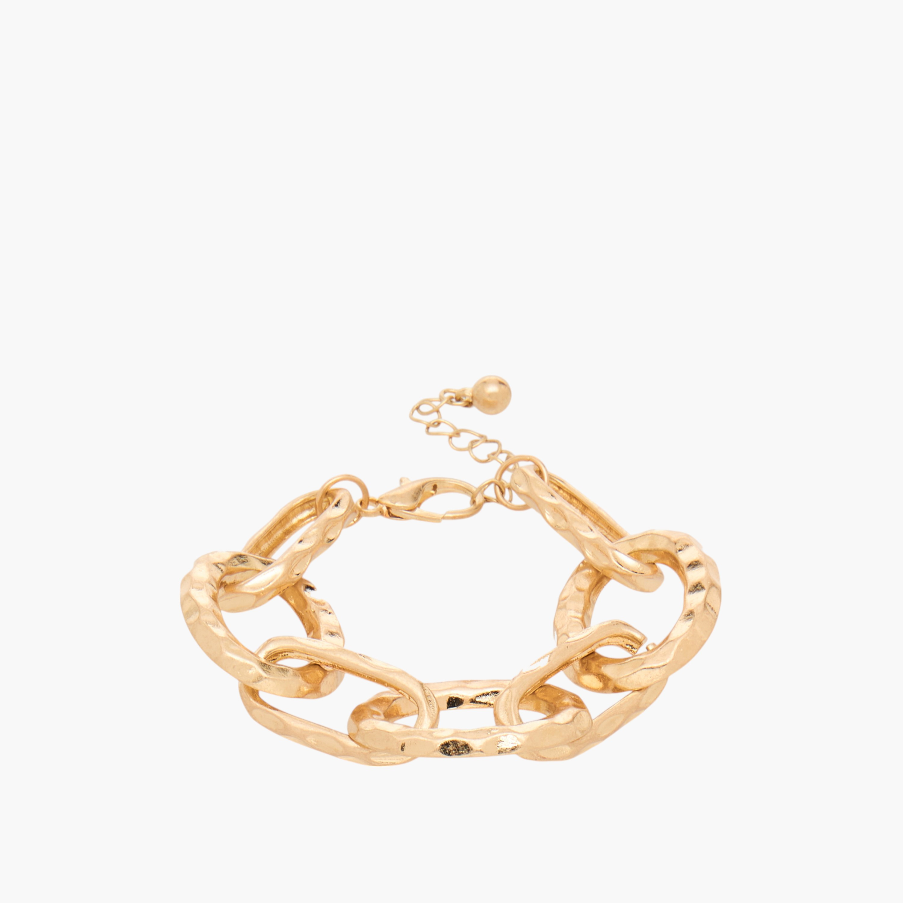 Chunky Chain Bracelet with Lobster Clasp Closure-women-watchesandjewellery-jewellery-banglesandbracelets-image-1
