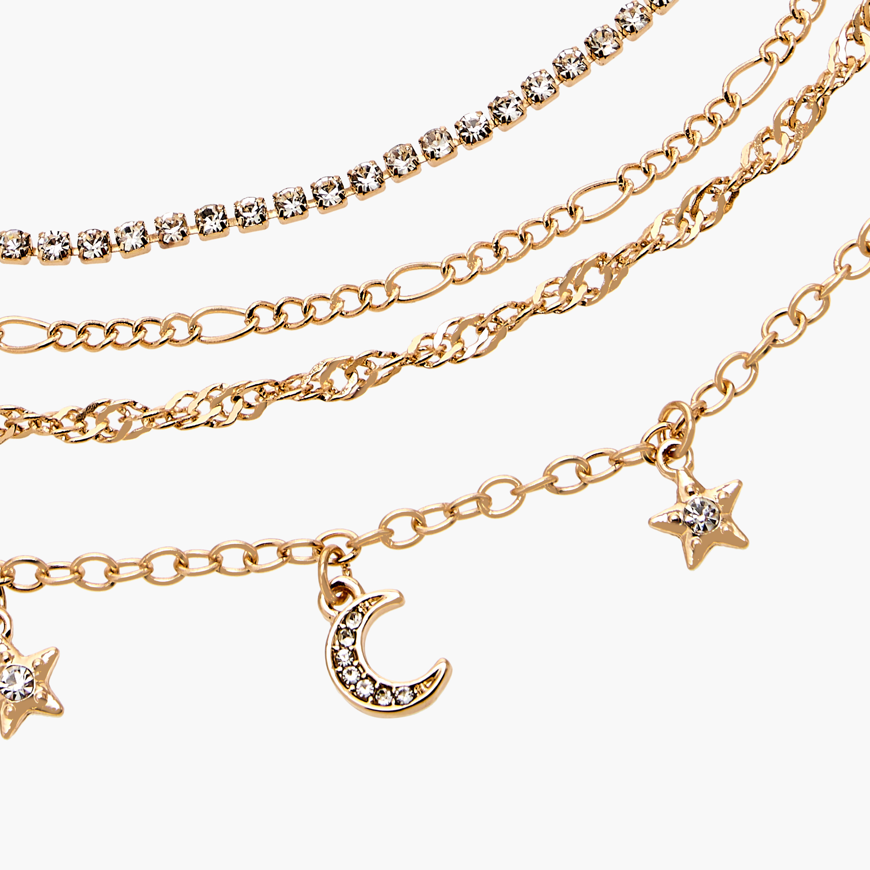 طقم أعقاد ميتاليك متنوعة بمشبك إغلاق - طقم من 4 قطع-women-watchesandjewellery-jewellery-necklacesandpendants-image-9