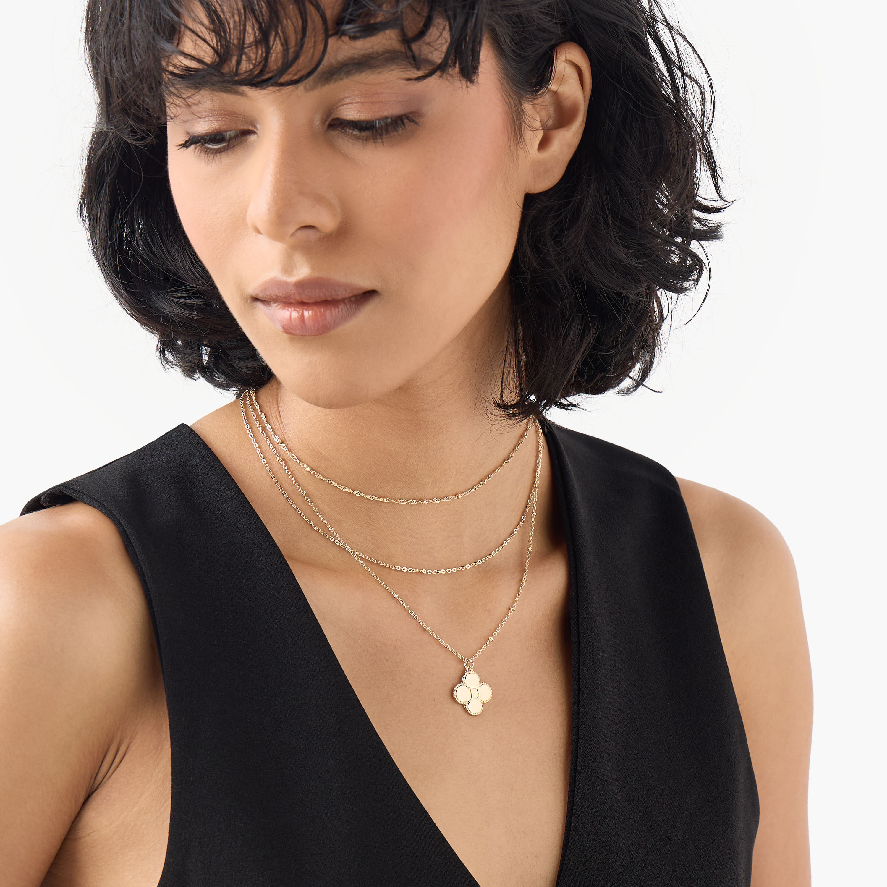 Alphabet D Pendant Layered Necklace with Lobster Clasp-women-watchesandjewellery-jewellery-necklacesandpendants-image-2