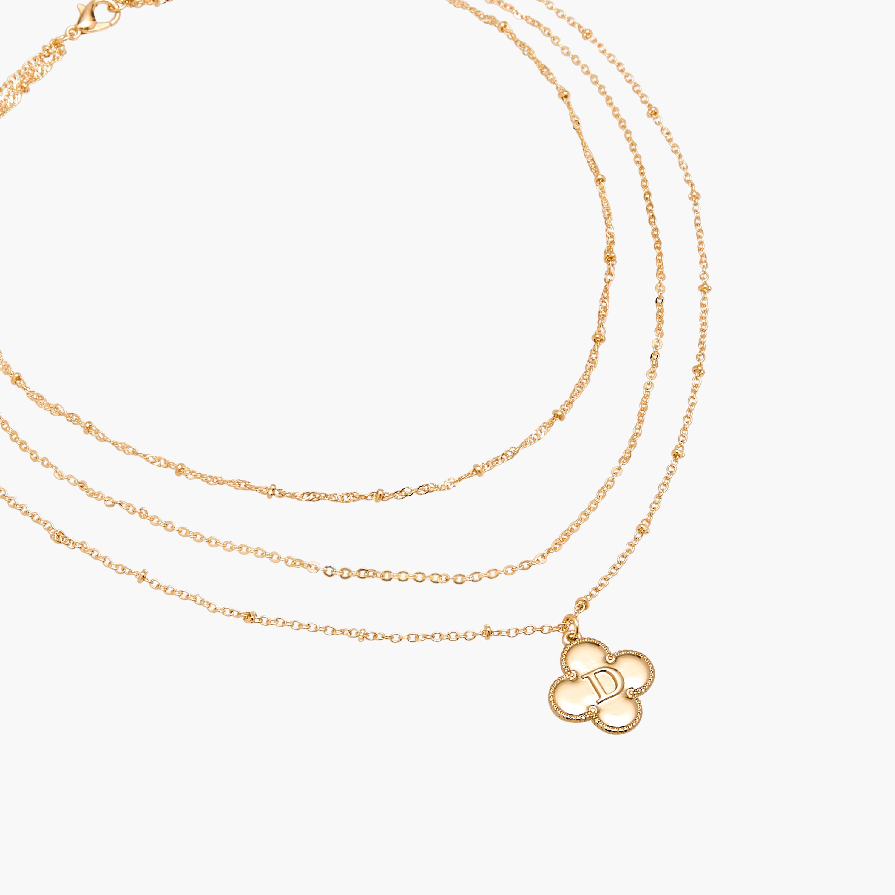 Alphabet D Pendant Layered Necklace with Lobster Clasp-women-watchesandjewellery-jewellery-necklacesandpendants-image-3