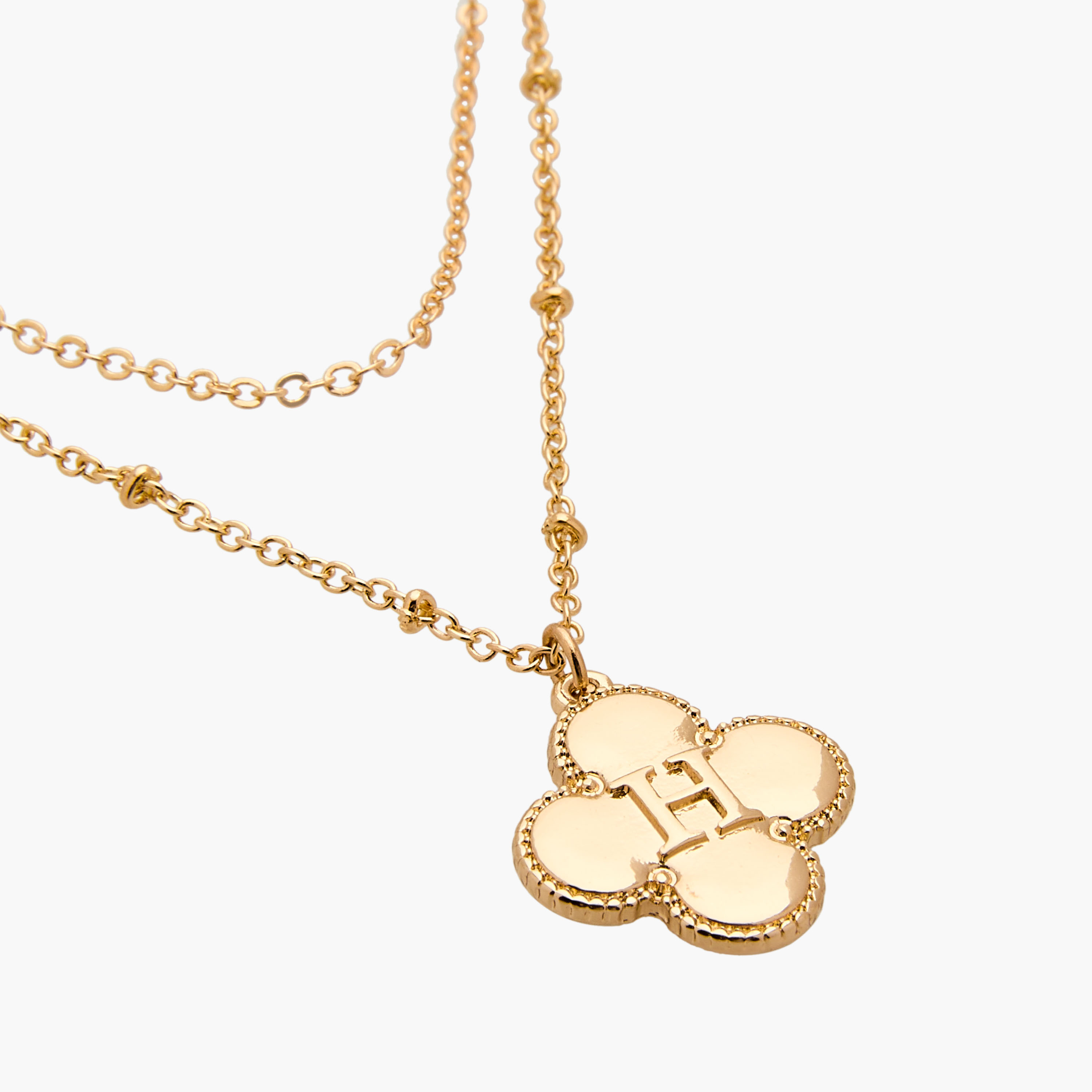 Alphabet H Pendant Layered Necklace with Lobster Clasp-women-watchesandjewellery-jewellery-necklacesandpendants-image-5
