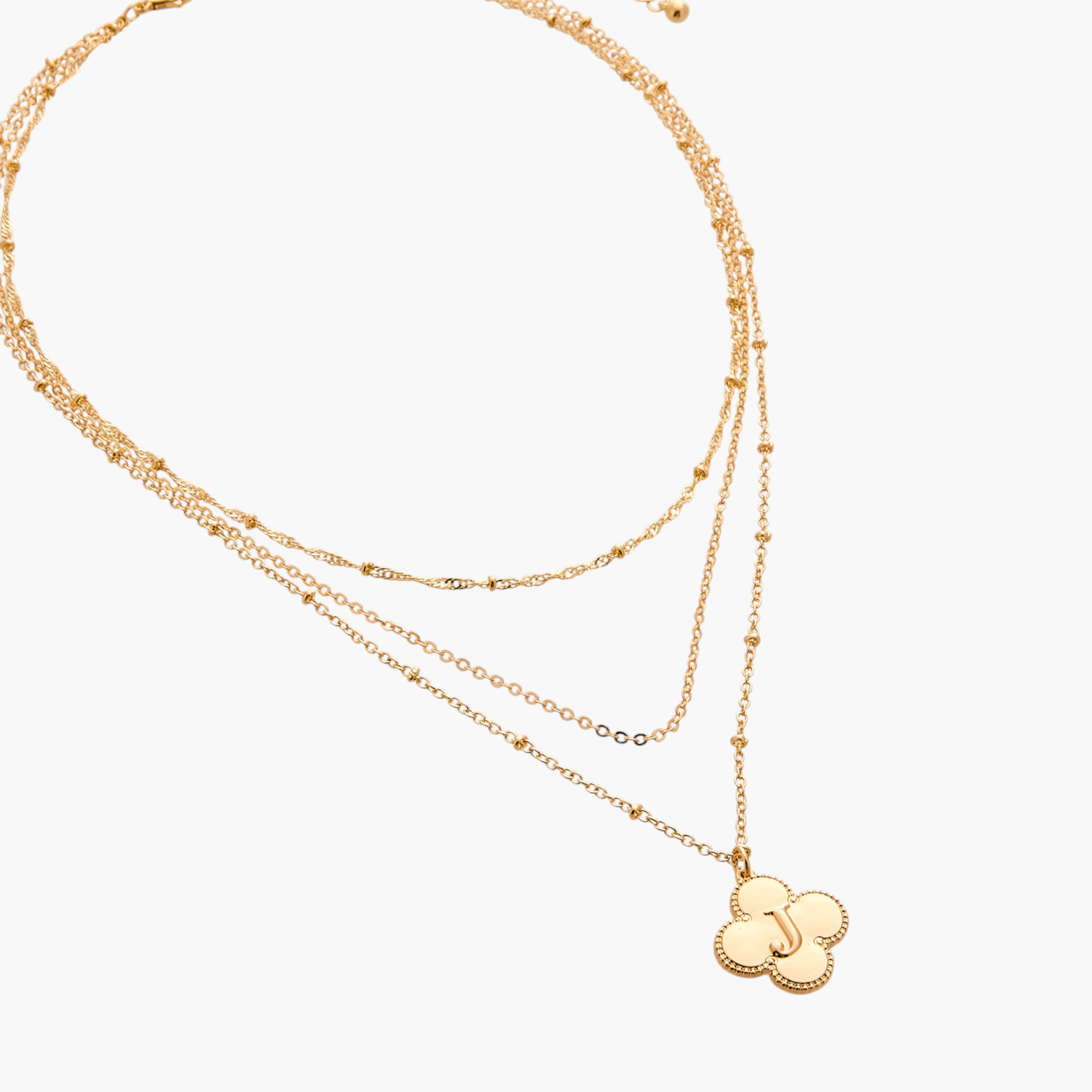 عقد طبقات بدلاية حرف ومشبك إغلاق-women-watchesandjewellery-jewellery-necklacesandpendants-image-3