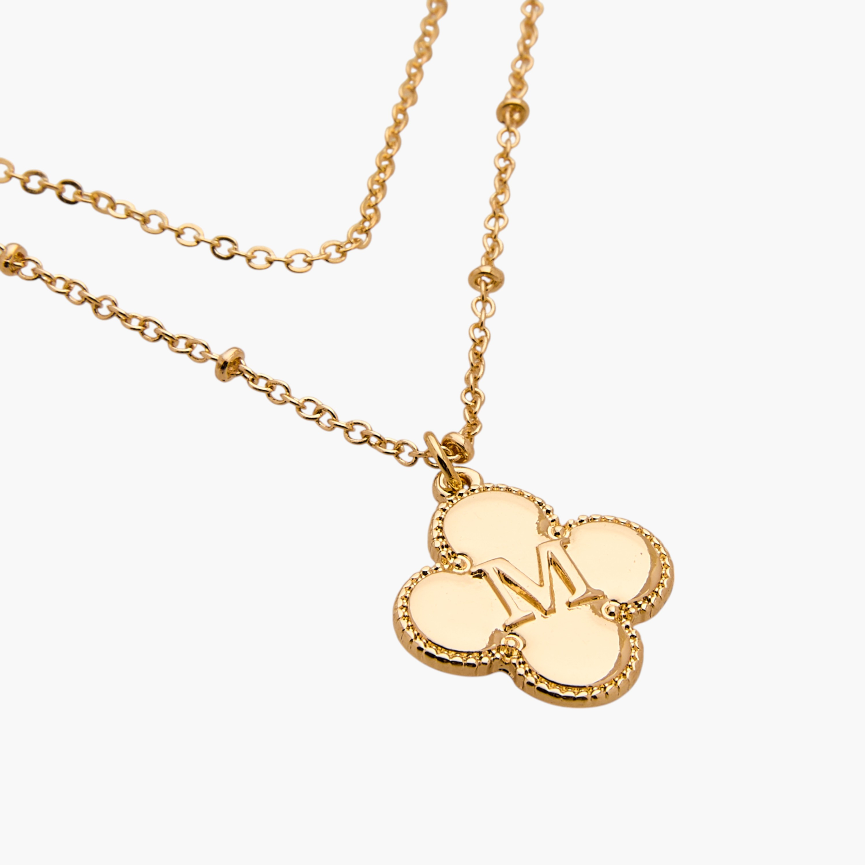 Alphabet M Pendant Layered Necklace with Lobster Clasp-women-watchesandjewellery-jewellery-necklacesandpendants-image-5