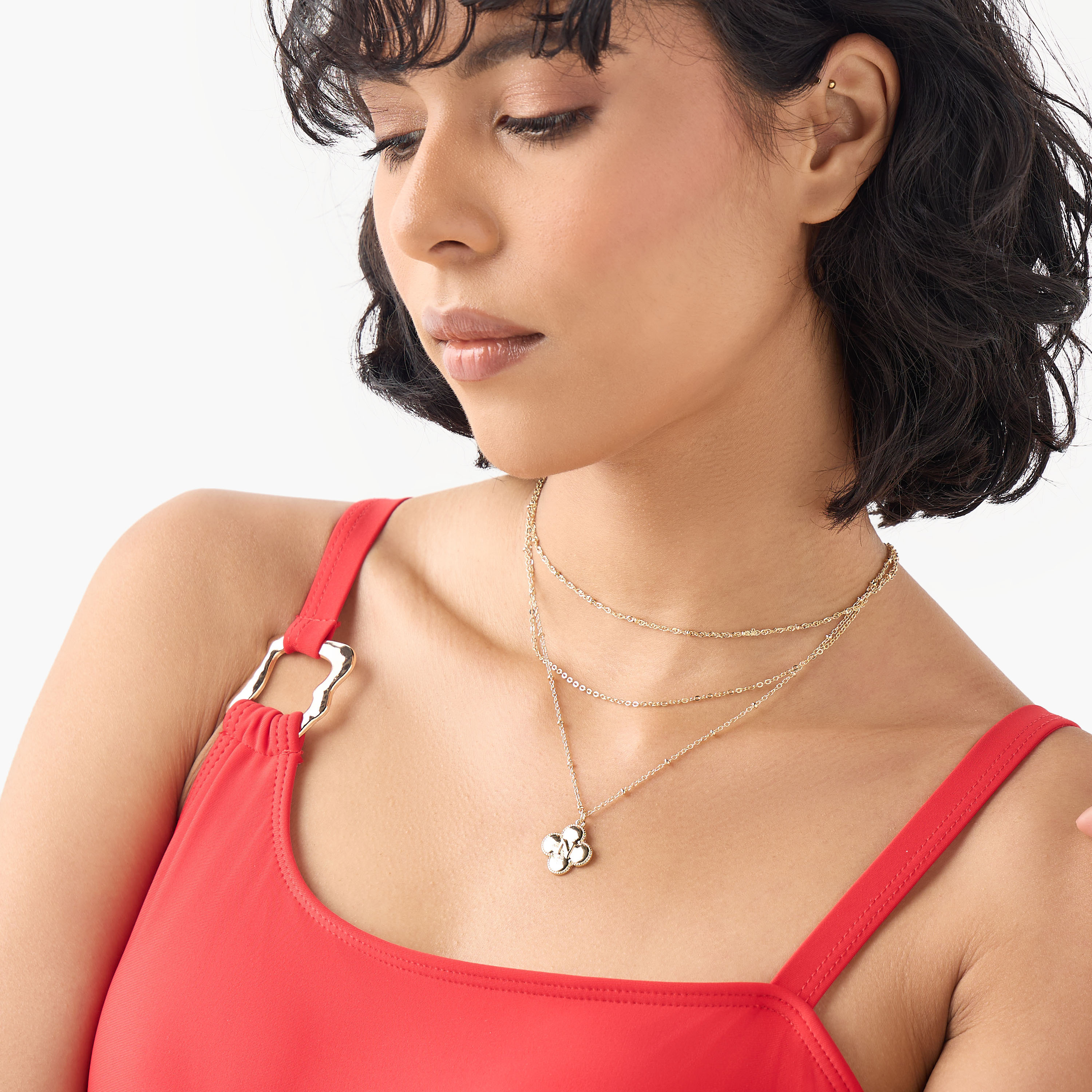 Alphabet N Pendant Layered Necklace with Lobster Clasp-women-watchesandjewellery-jewellery-necklacesandpendants-image-2