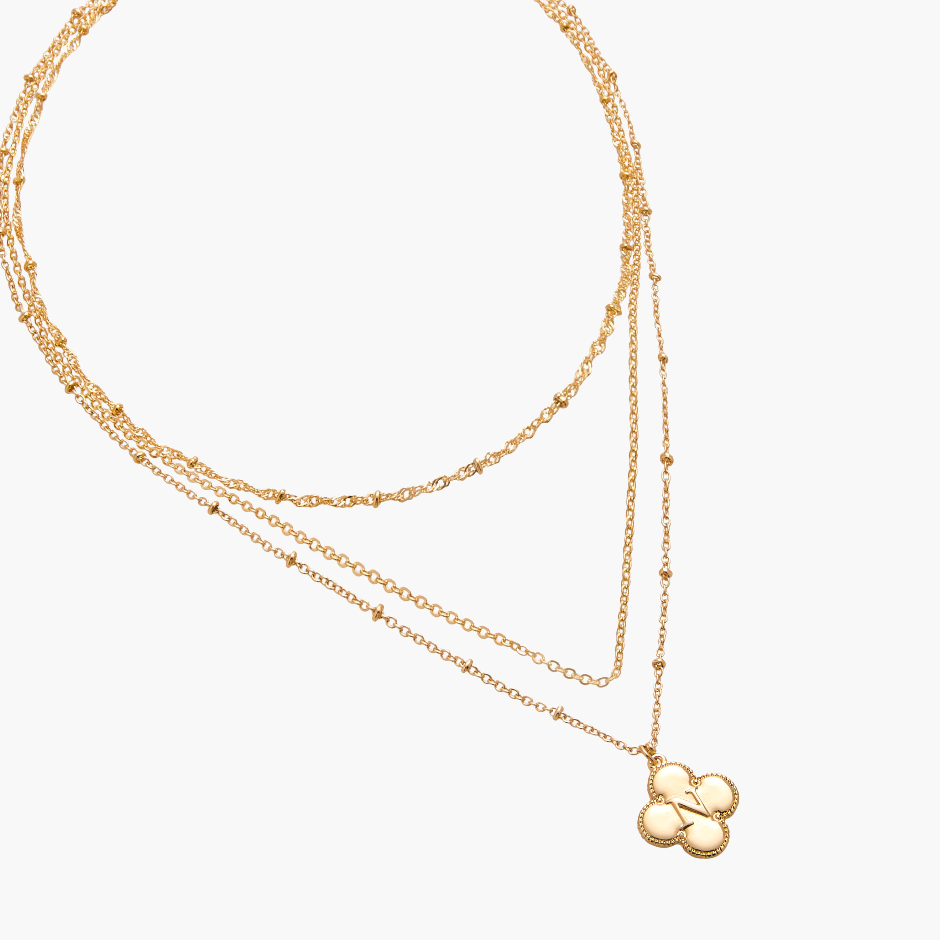 Alphabet N Pendant Layered Necklace with Lobster Clasp-women-watchesandjewellery-jewellery-necklacesandpendants-image-3