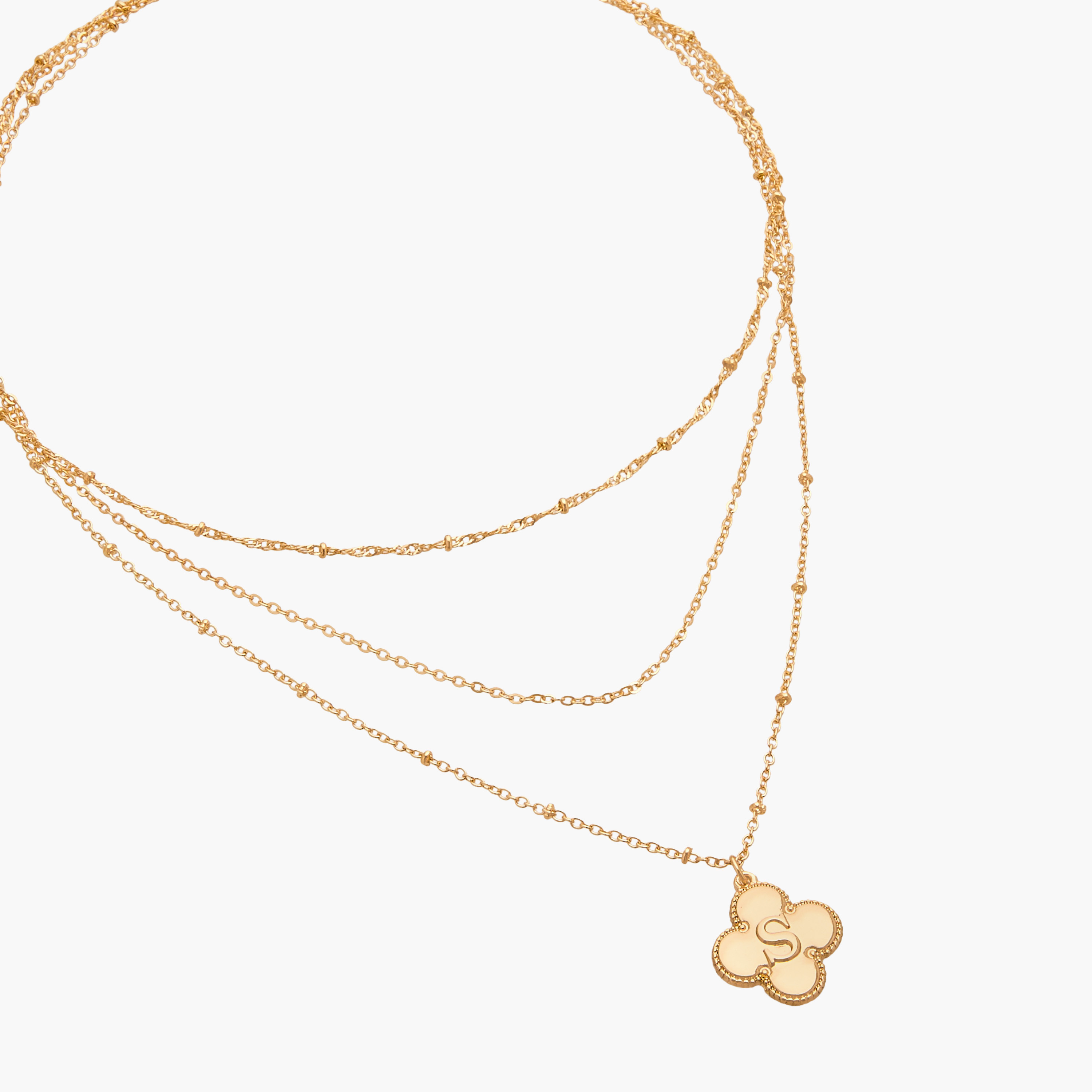 عقد بطبقات ودلاية حرف وقفل إغلاق-women-watchesandjewellery-jewellery-necklacesandpendants-image-3