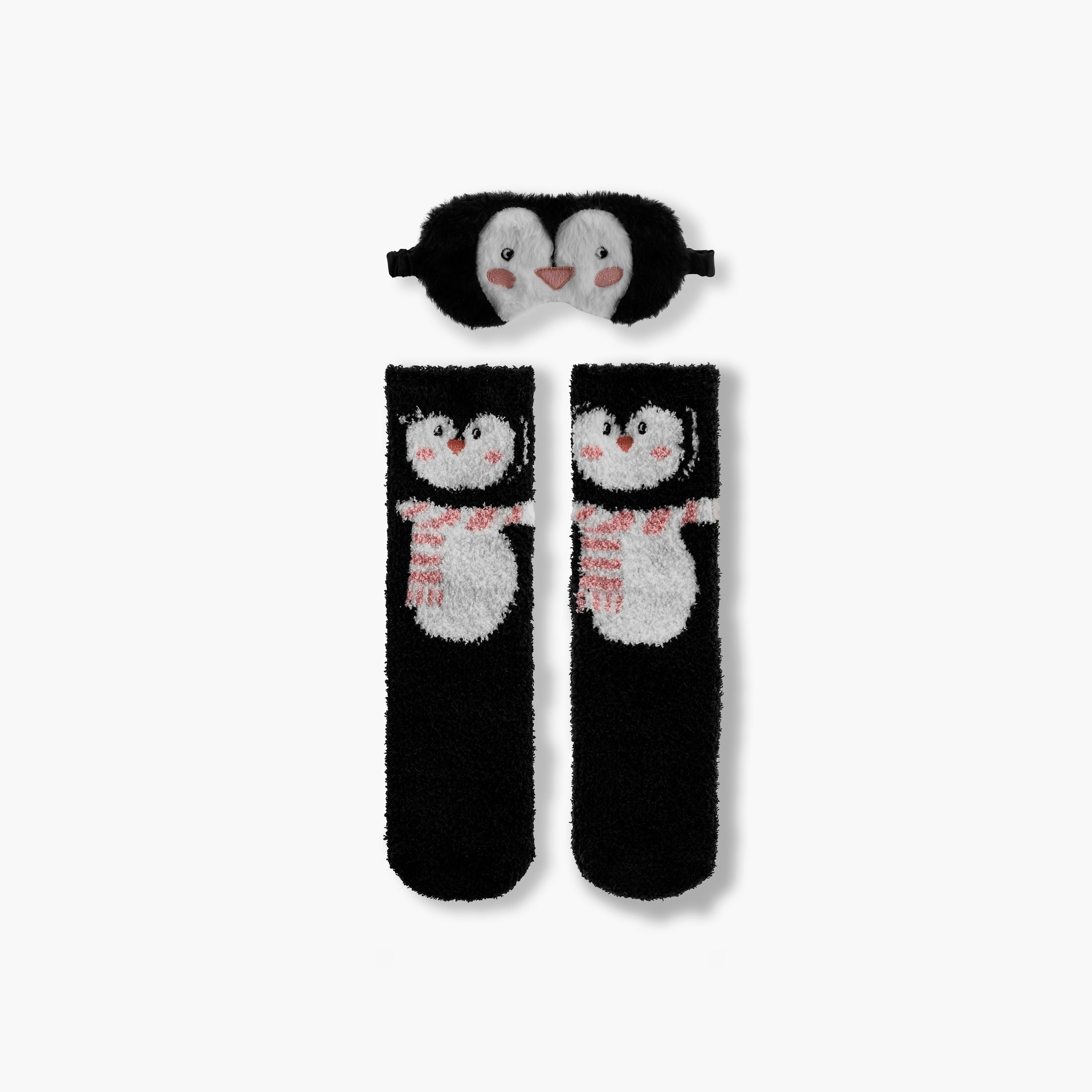 Penguin Socks and Eye Mask Set-women-socksandstockings-image-1