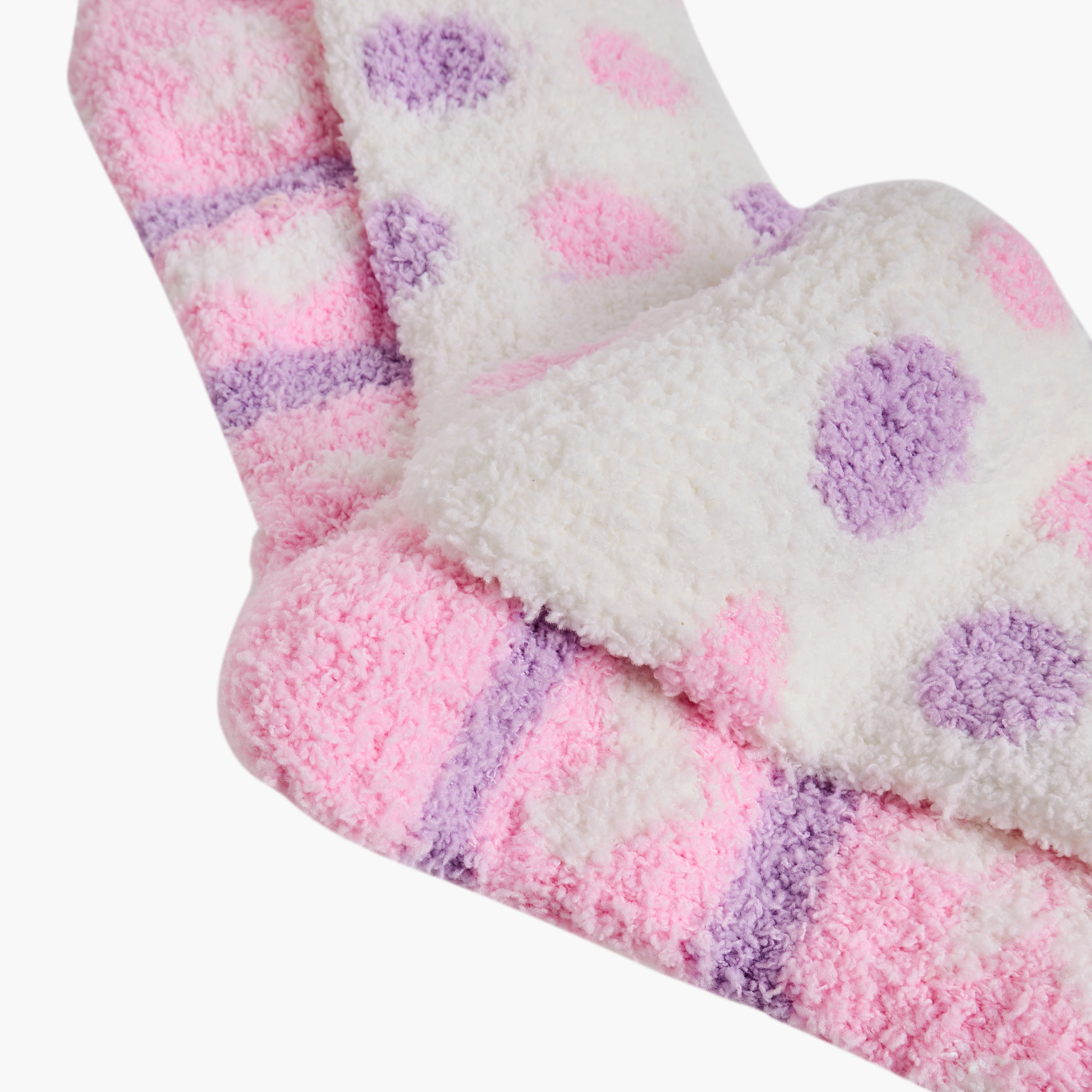 Pack of 2 - Cosy Crew Length Polyester Socks-women-socksandstockings-image-4