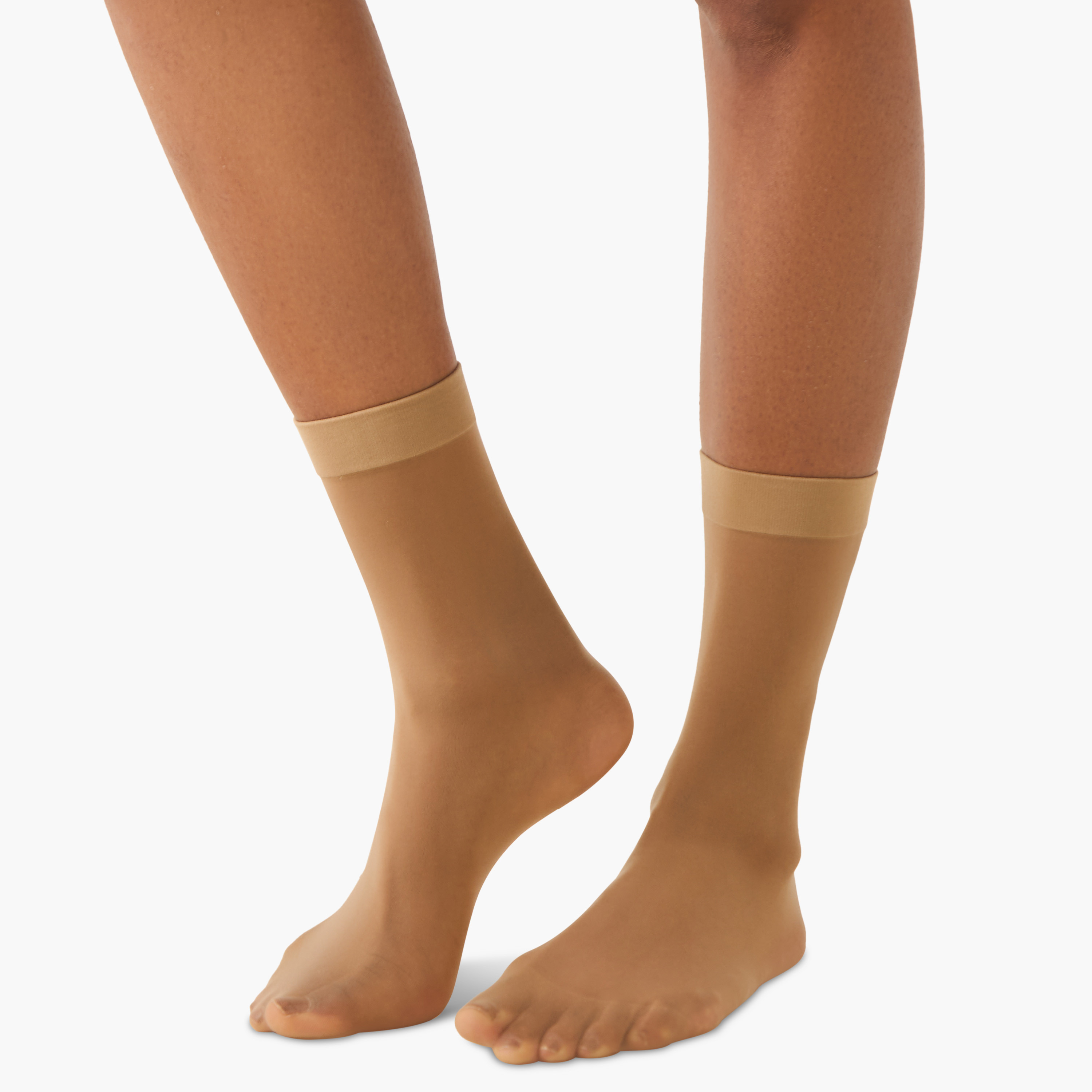 Pack of 2 Half Sheer Stockings-women-socksandstockings-image-2