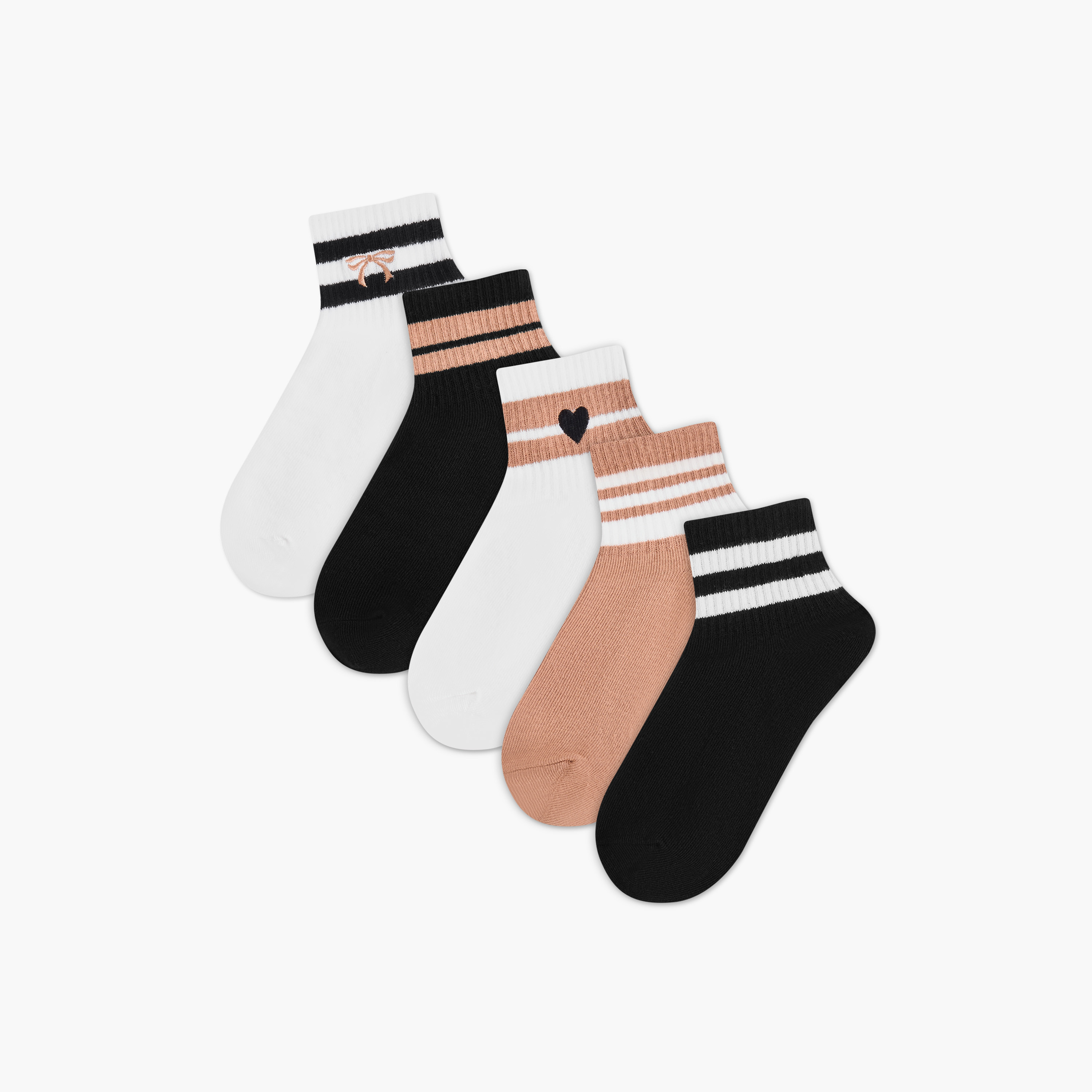 Women's Crew Length Socks - Set of 5-women-socksandstockings-image-1