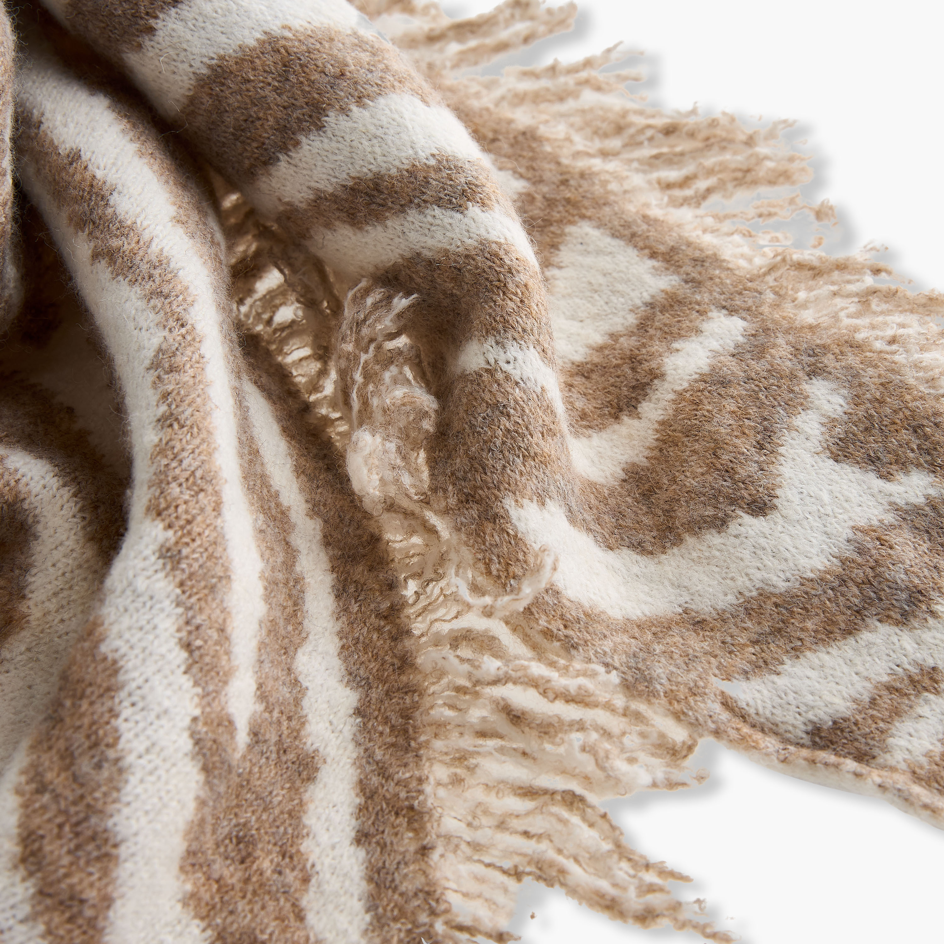 Scarf Triangle Polyester Animal Print Multicolour-women-winterwear-scarves-image-3