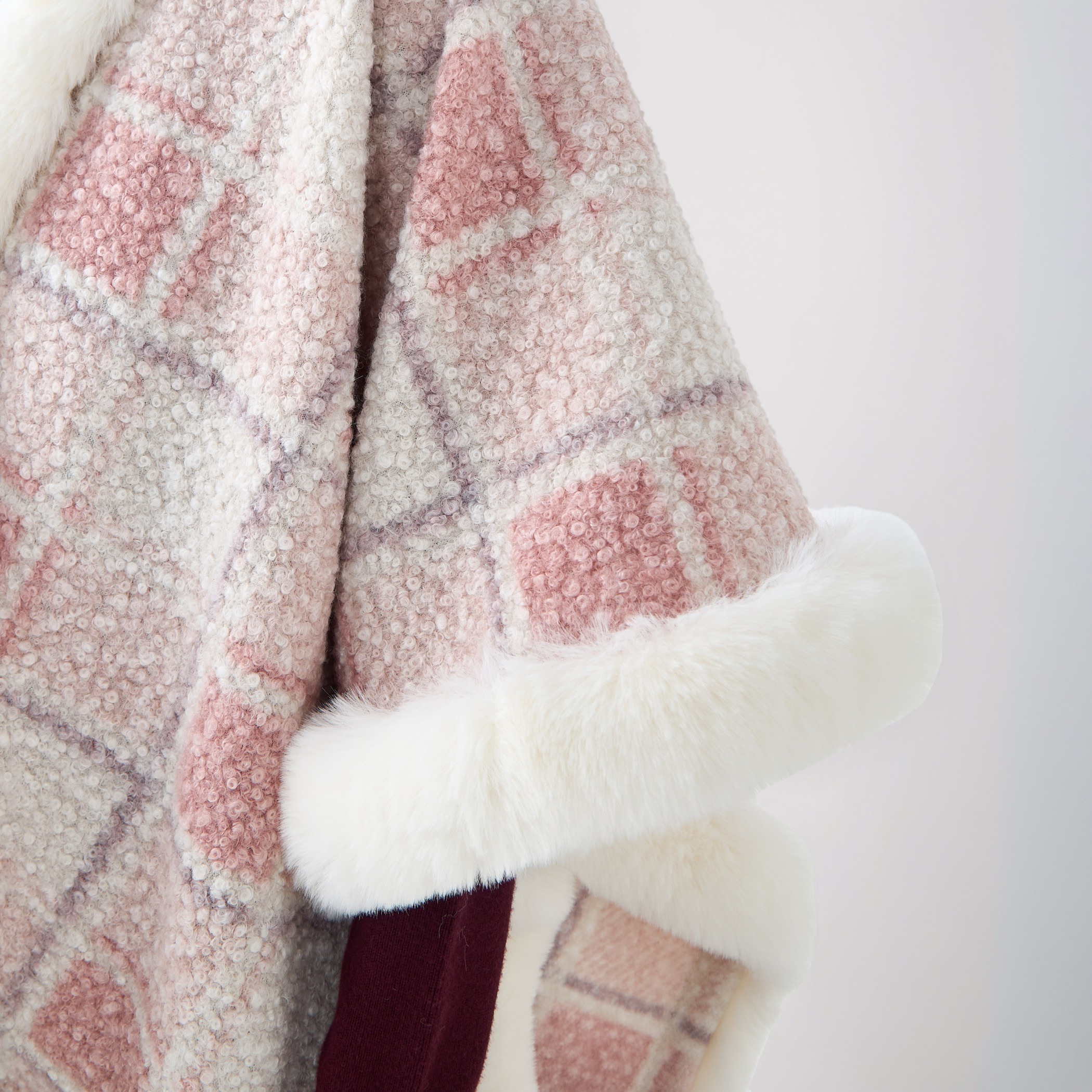 Longline Checked Cape-women-winterwear-cardigansandjumpers-cardigans-image-4