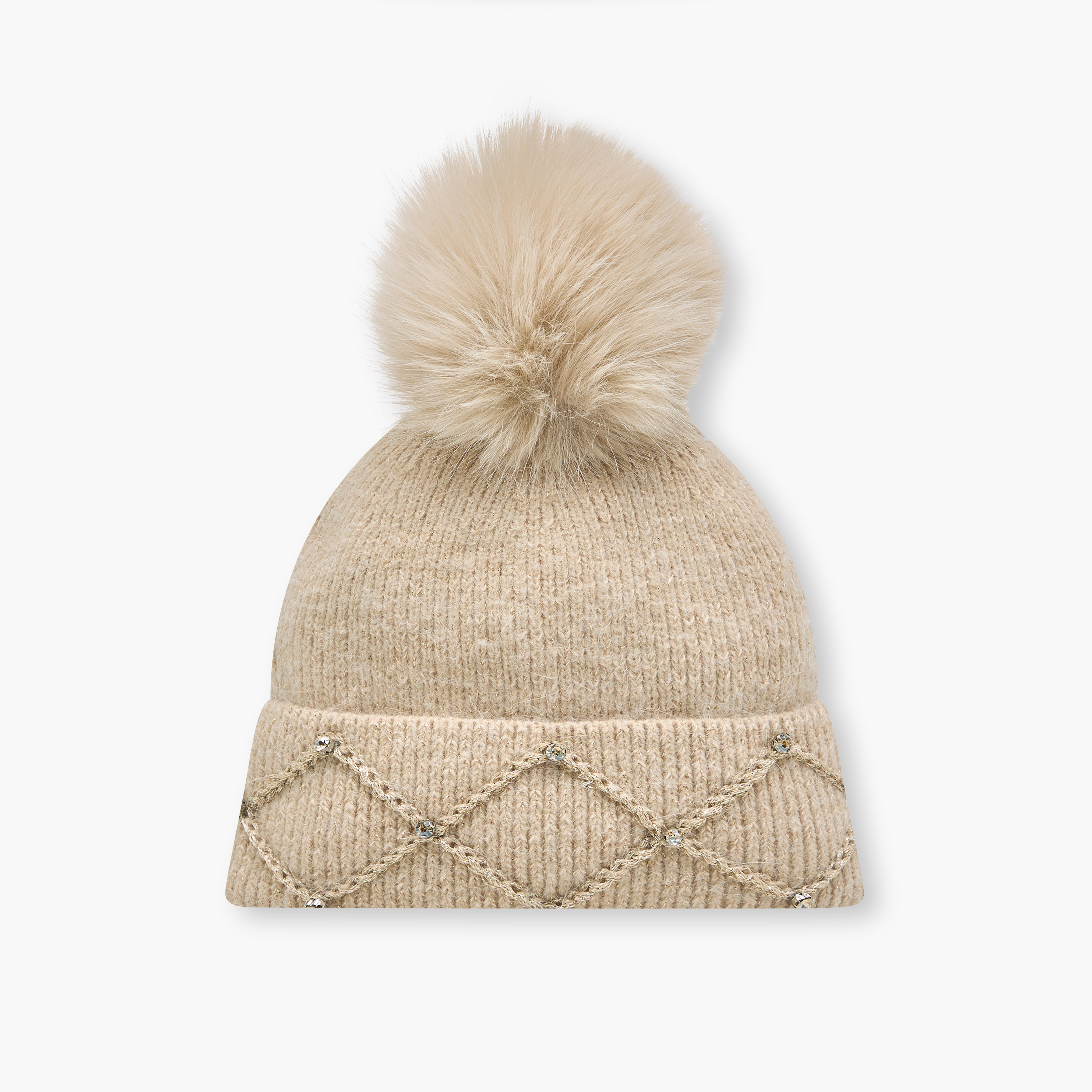 قبعة بيني مزينة بتفاصيل بوم بوم-women-clothingaccessories-capsandhats-image-3