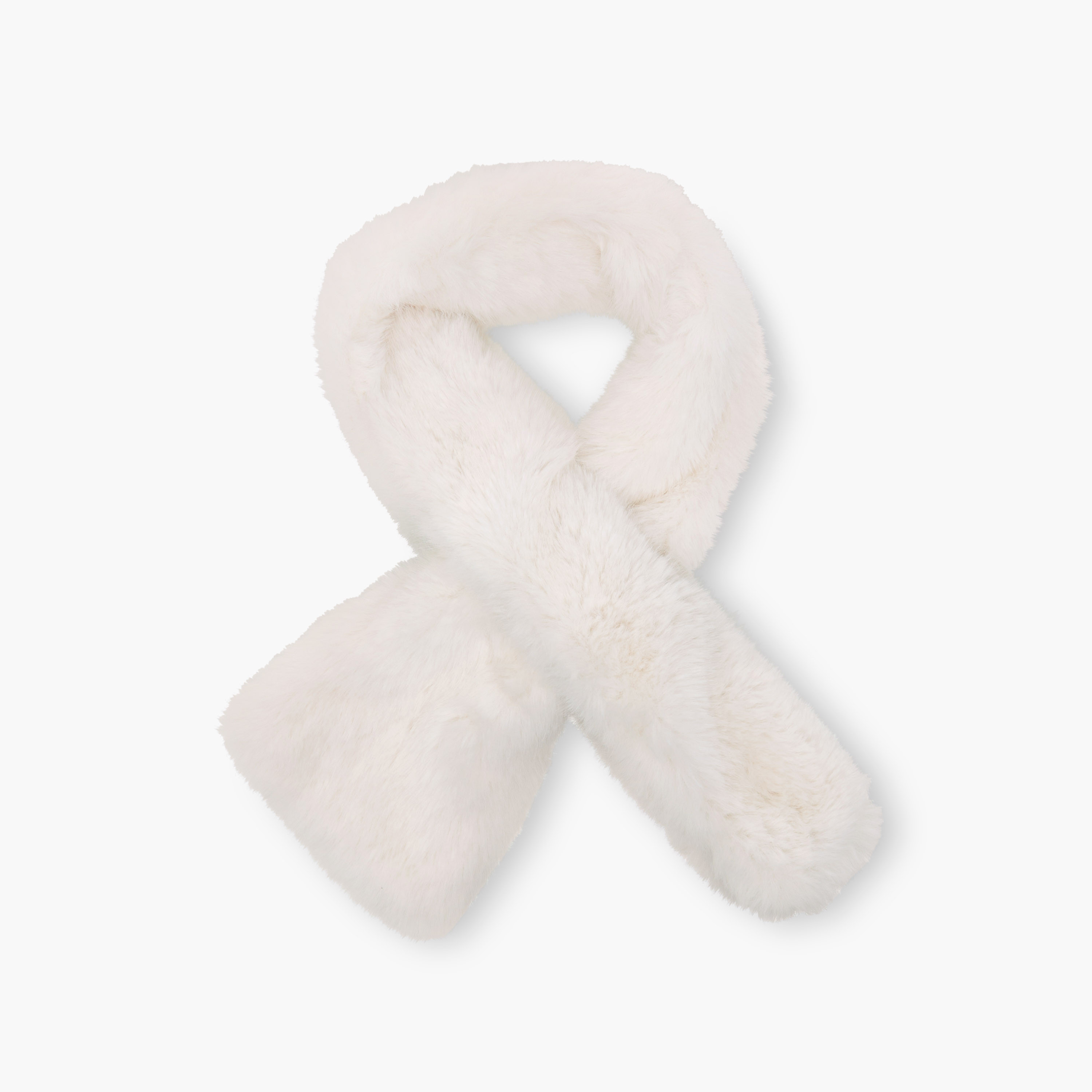 Fur Neck Scarf Polyester-women-winterwear-scarves-image-1