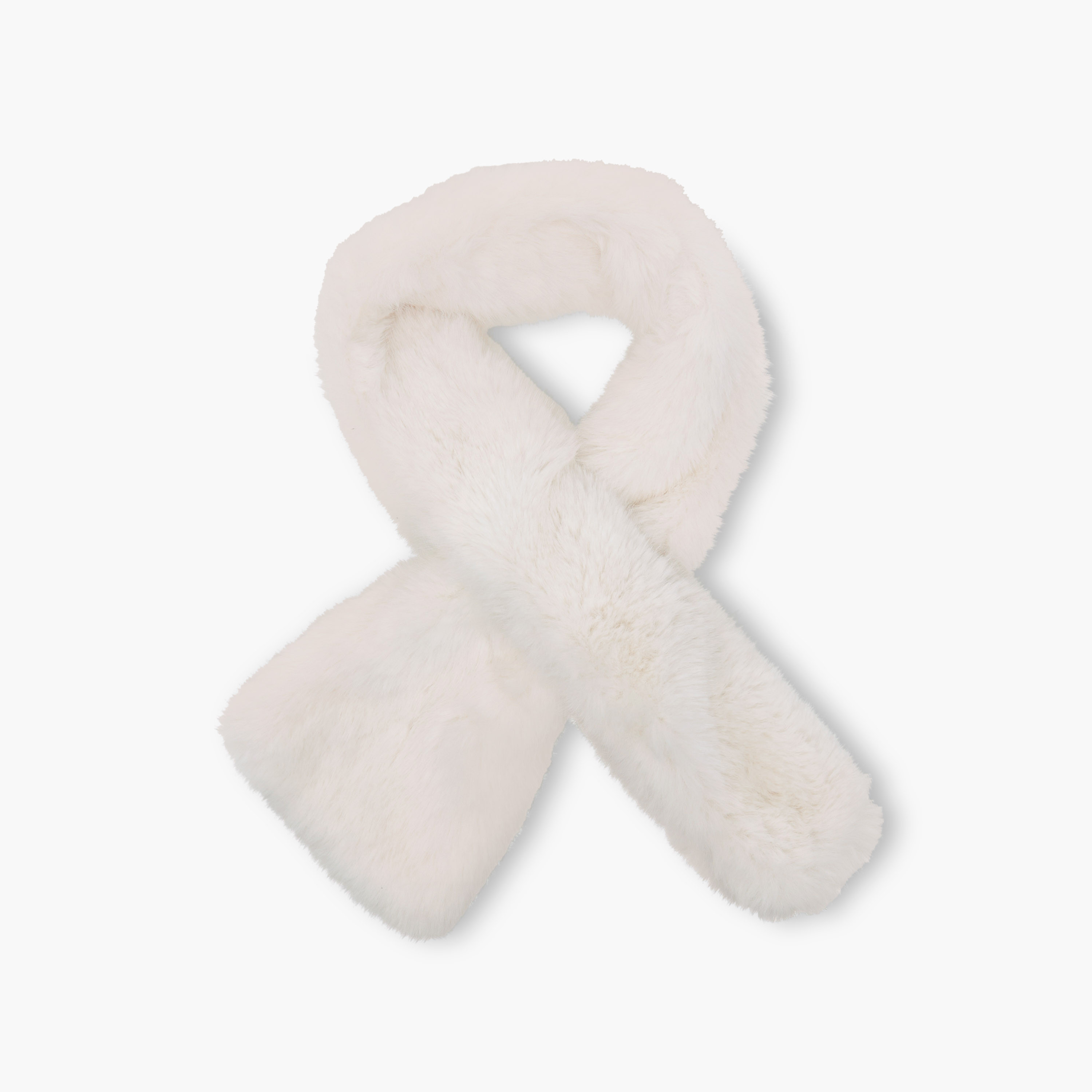 Fur Neck Scarf Polyester-women-winterwear-scarves-image-1