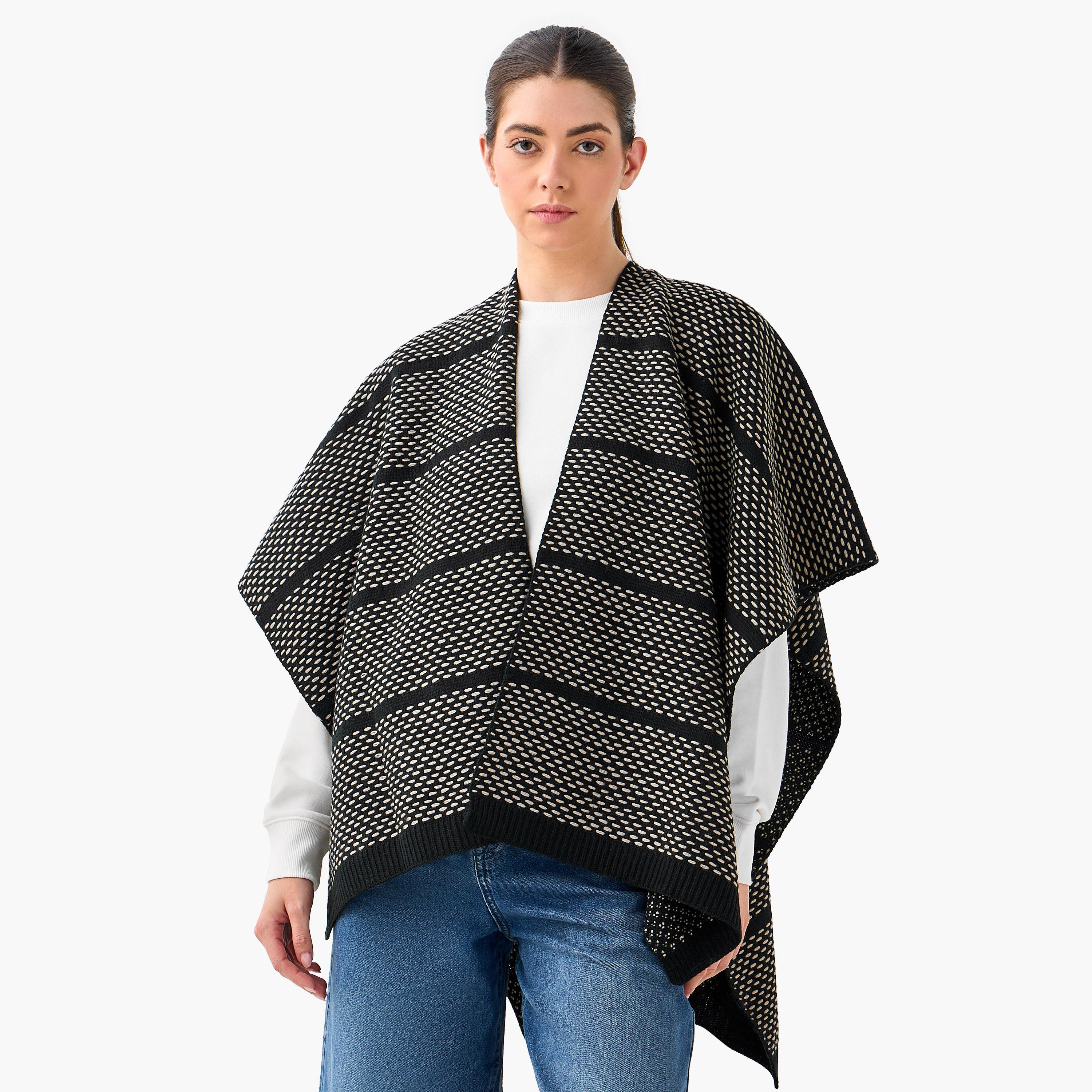 Longline Textured Cape-women-winterwear-cardigansandjumpers-cardigans-image-1